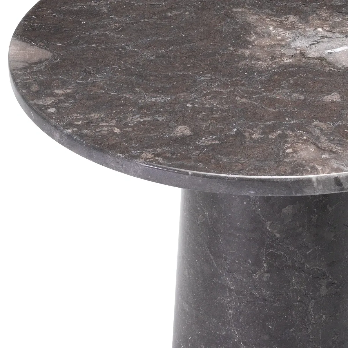 Eichholtz Terry Round Side Table - Grey, Marble