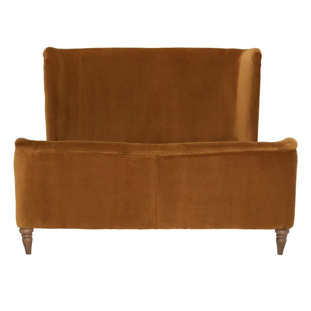 Elara Super King Bed Frame - Orange, Velvet