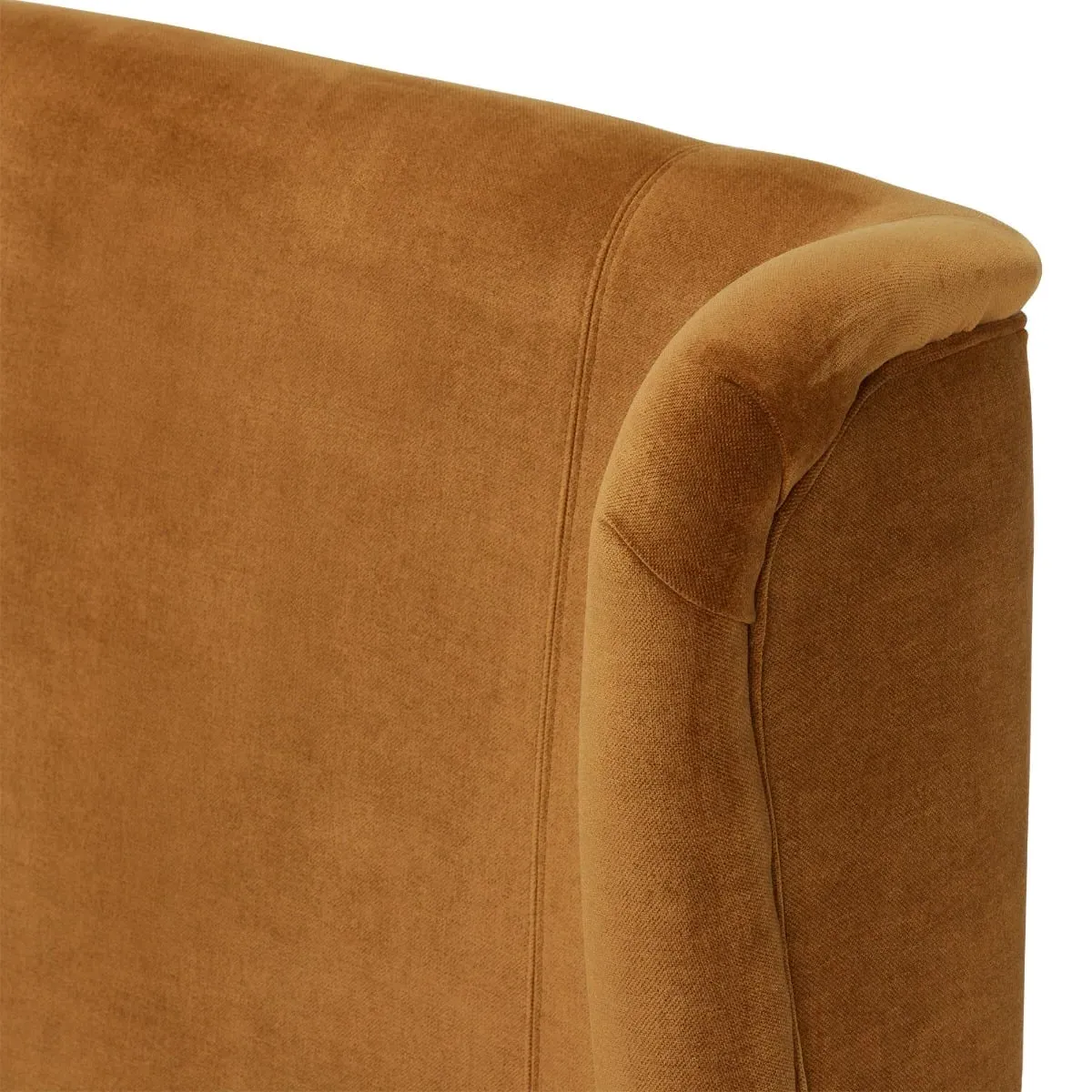 Elara Super King Bed Frame - Orange, Velvet