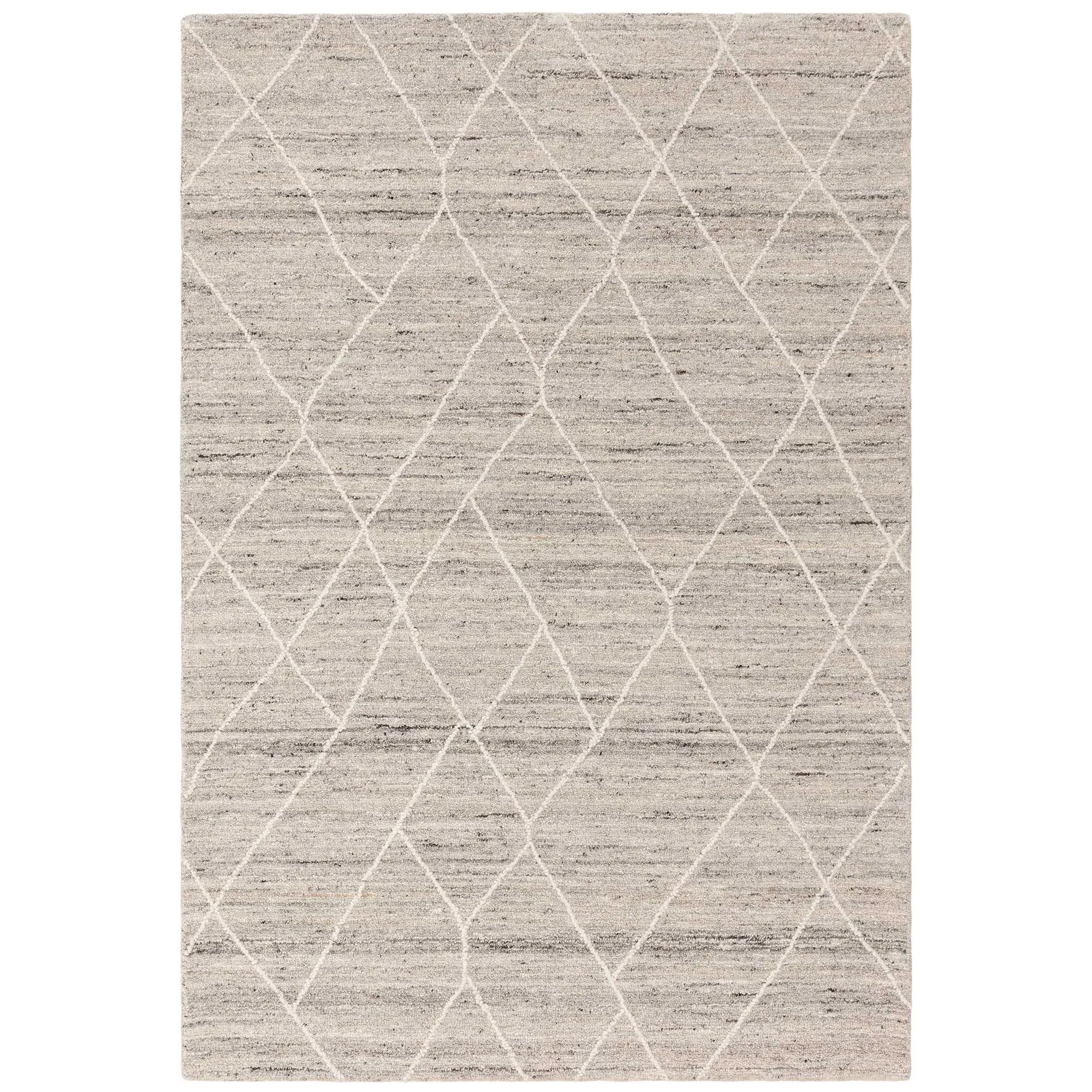 Elin Square Rug - Stone, Wool