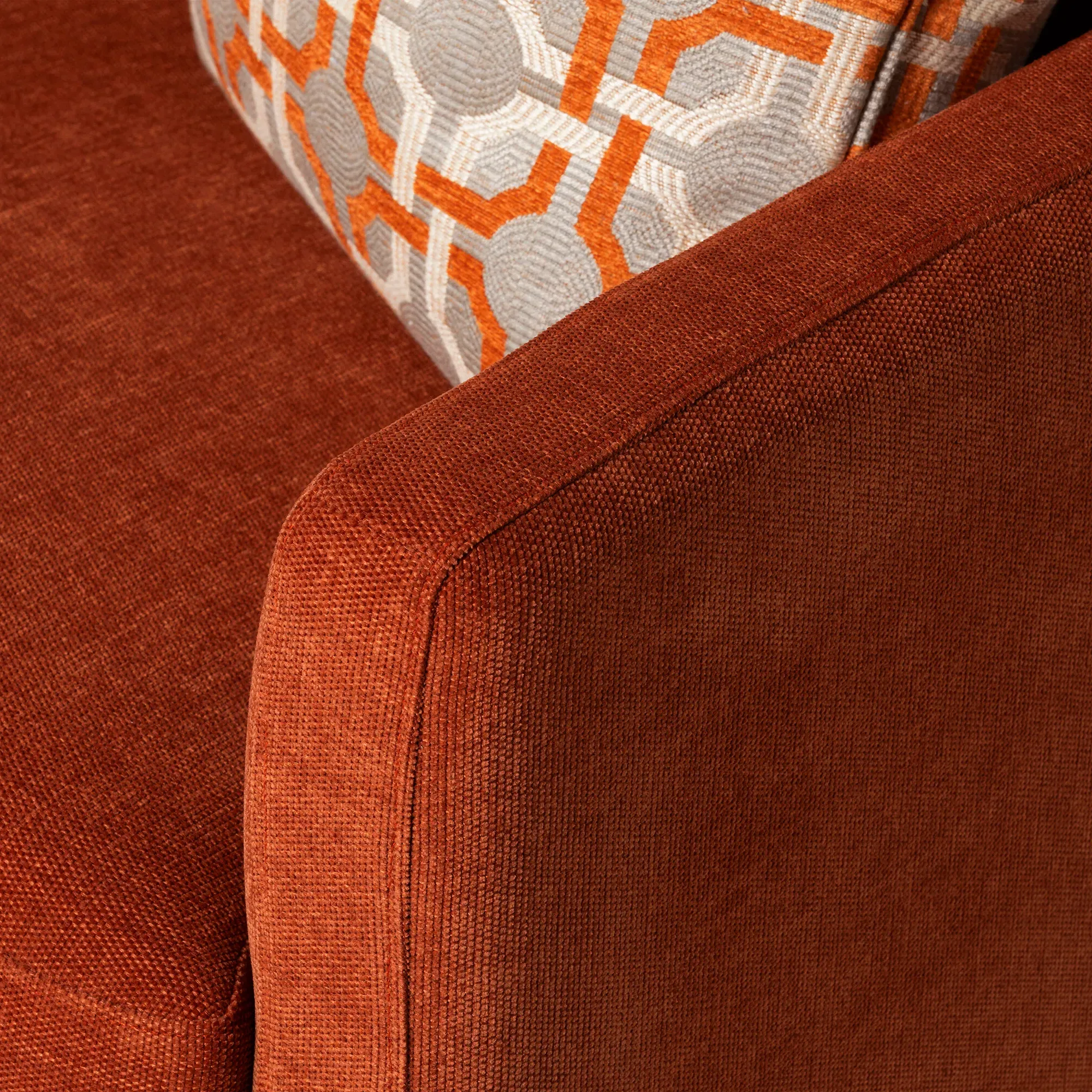 Ellerton 3-Seater Sofa - Red, Fabric