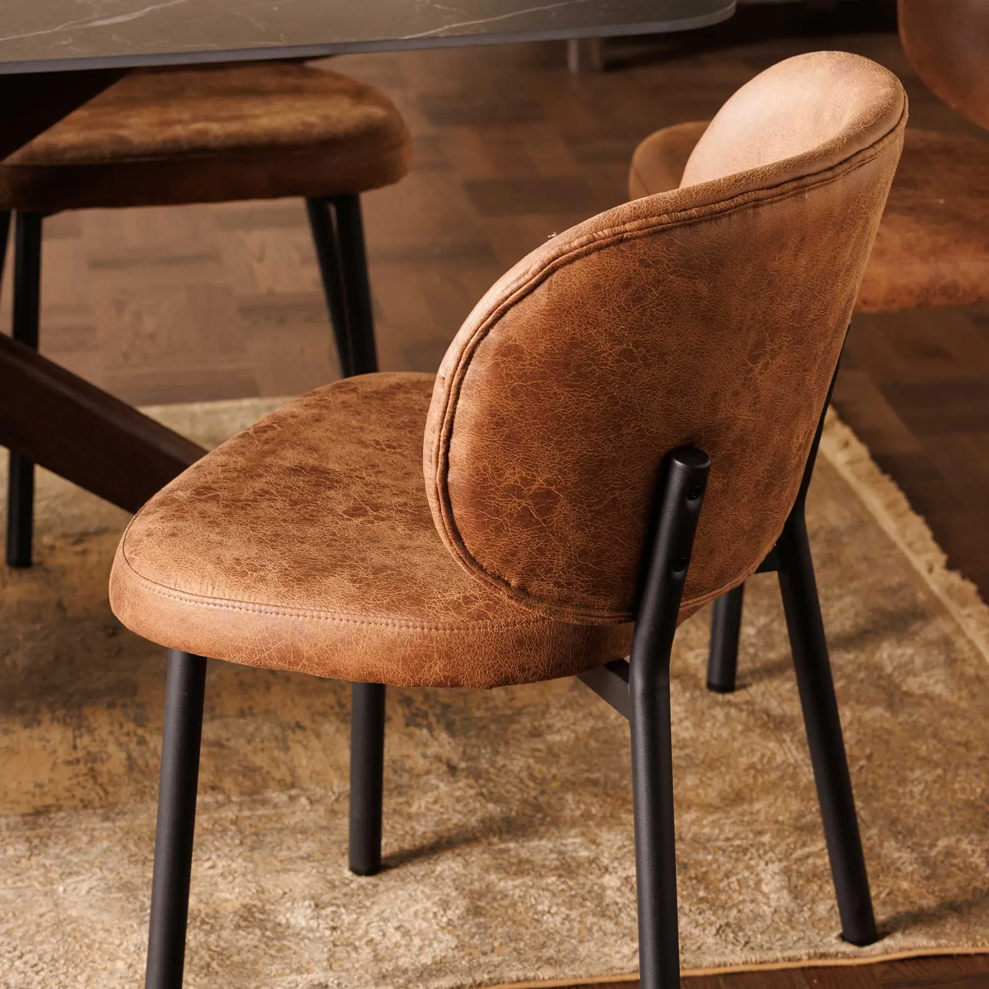 Elodie Dining Chair - Neutral, Fabric