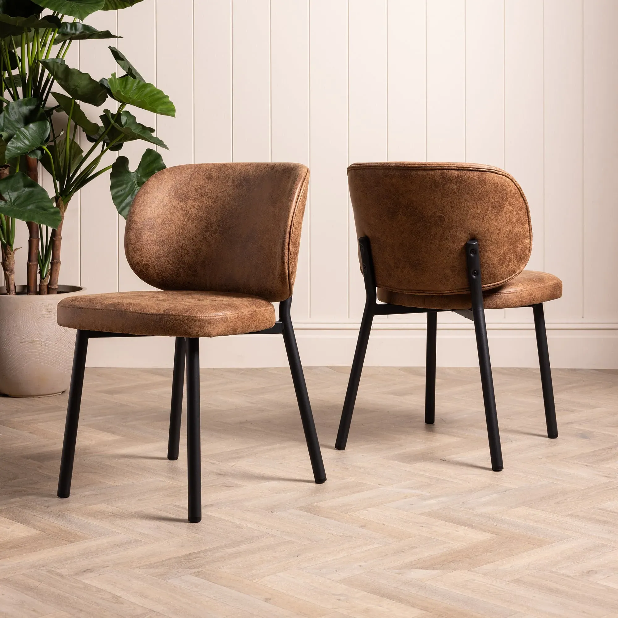 Elodie Dining Chair - Neutral, Fabric