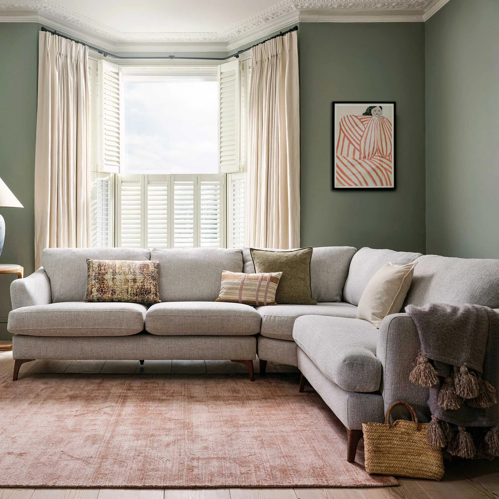 Embrey 2.5 Seater Corner Sofa with RHF Cuddler - Grey