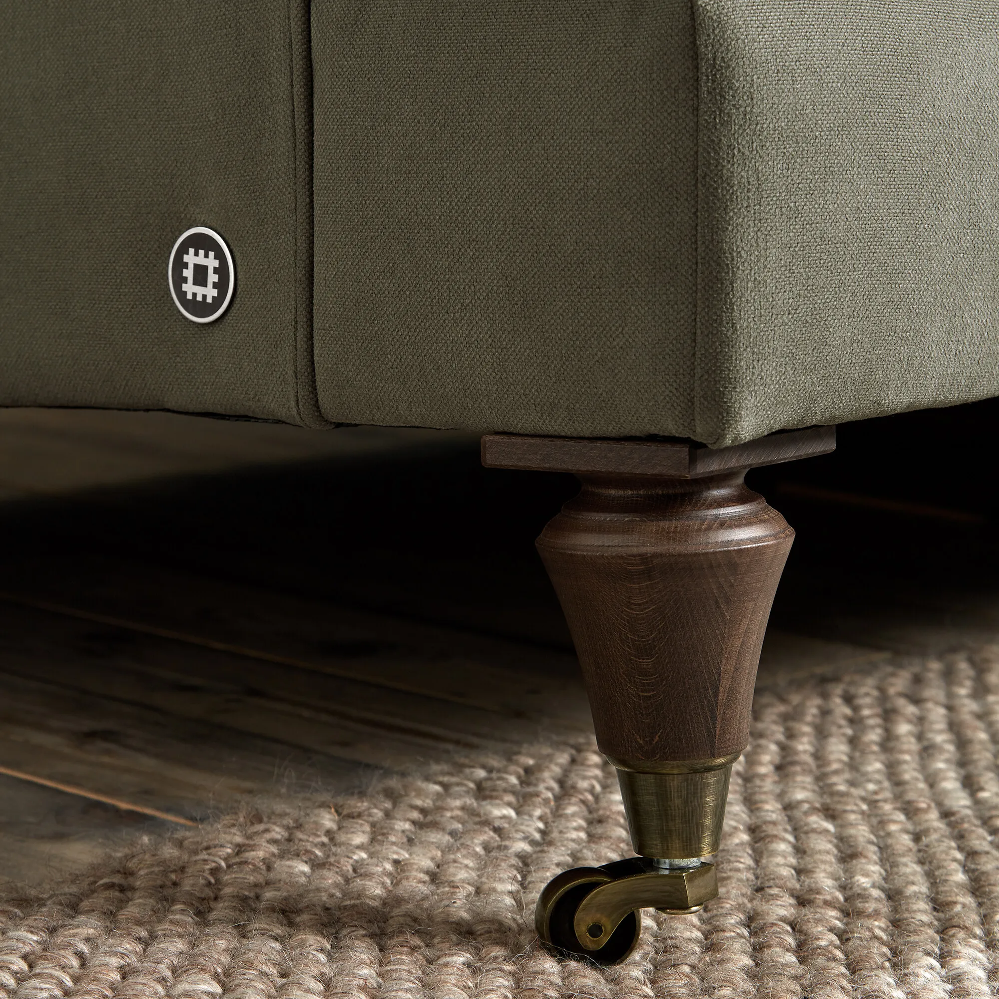 English Heritage Finch Accent Armchair - Grey, Fabric