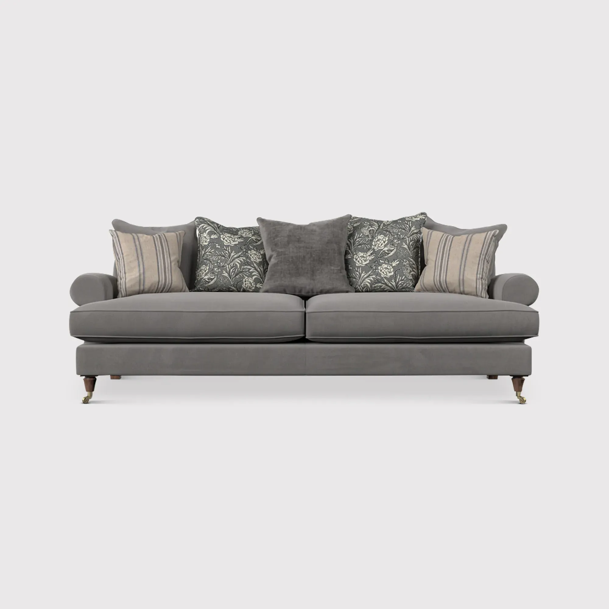 English Heritage Finch Large Sofa Pillow Back - Grey