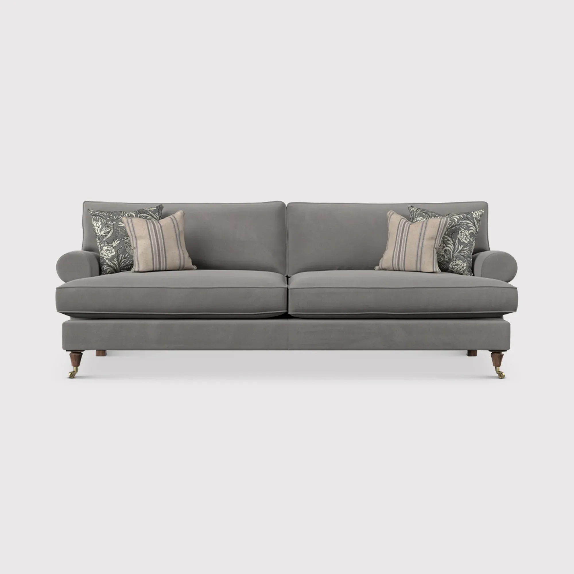 English Heritage Finch Large Sofa Standard Back - Grey