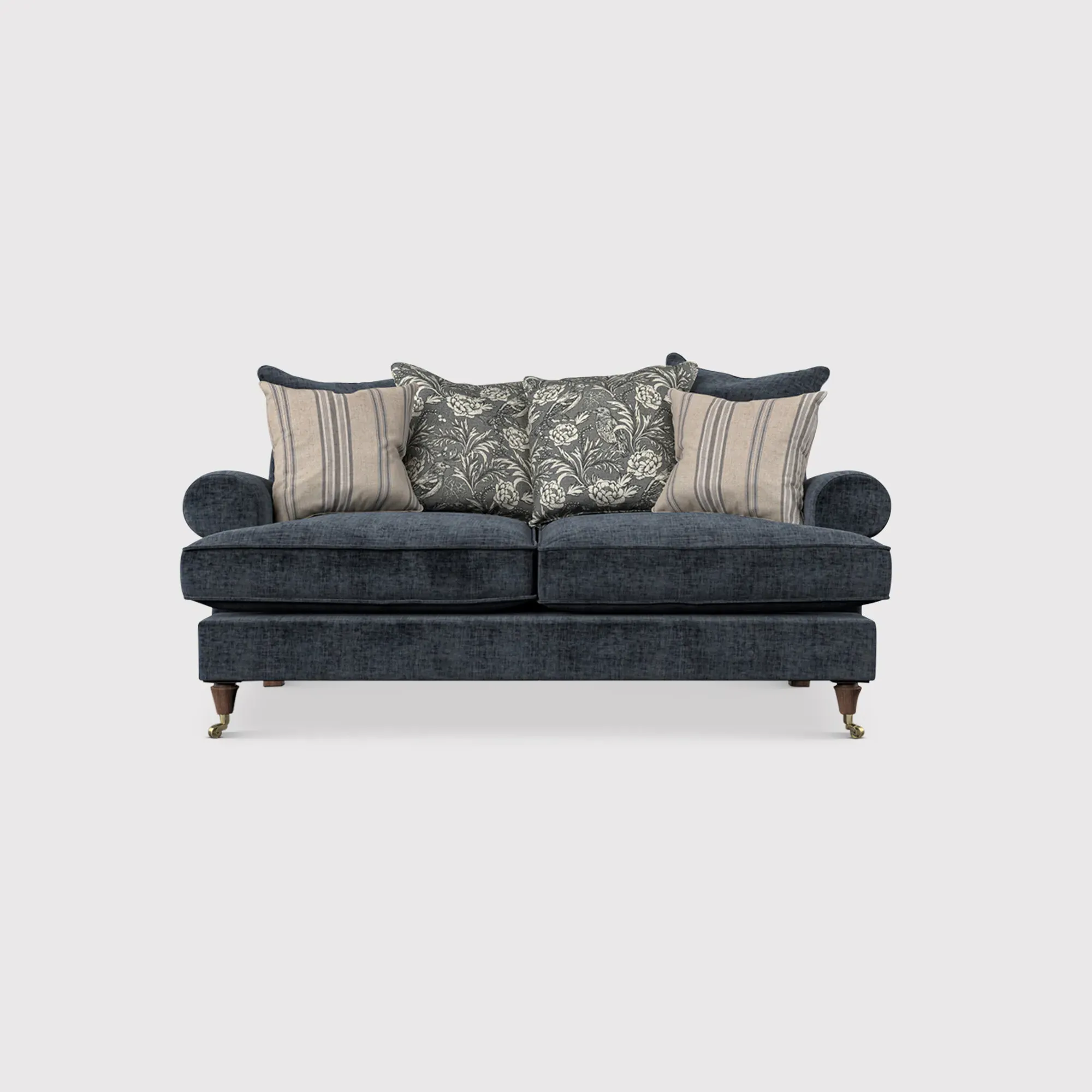 English Heritage Finch Small Sofa with Pillow Back - Blue