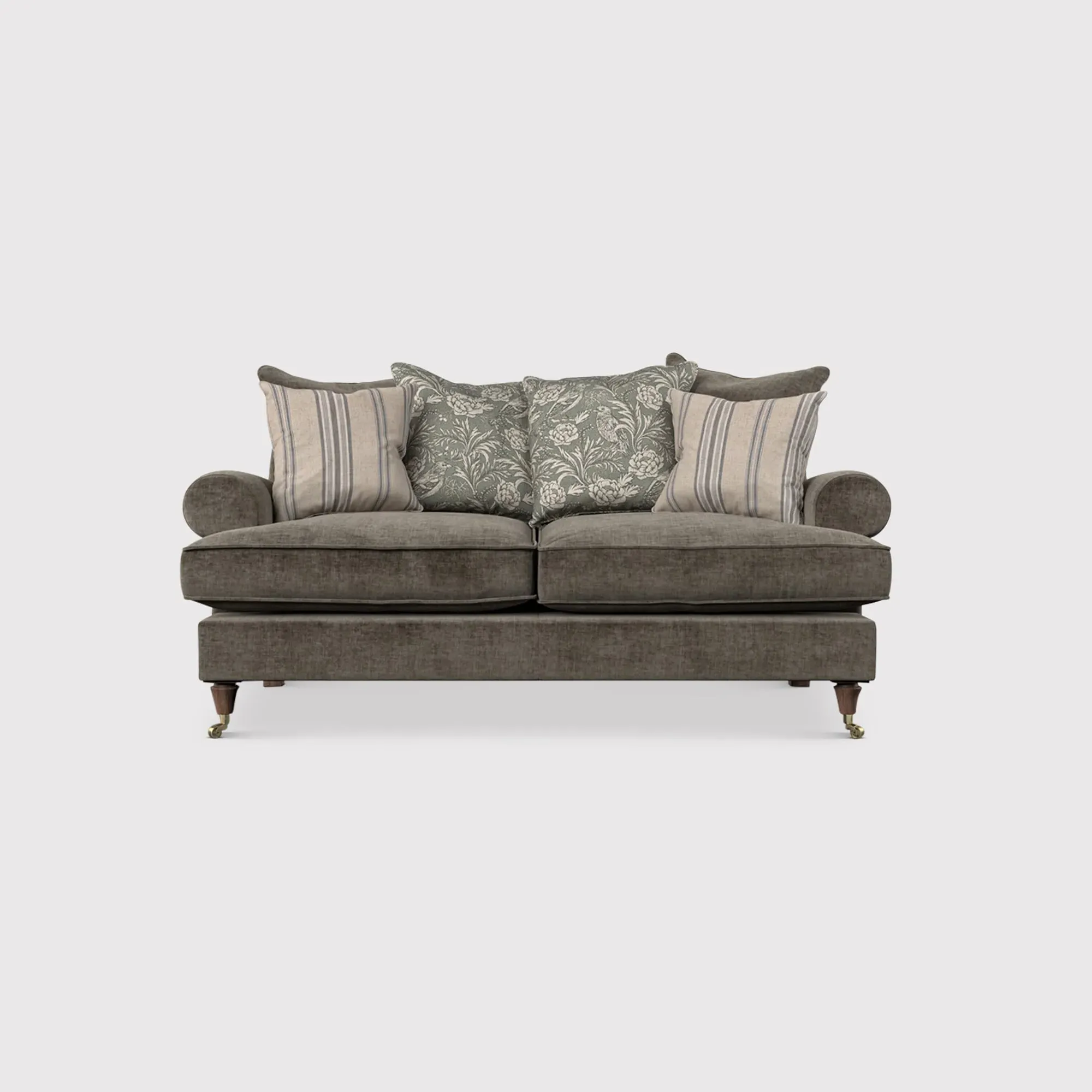 English Heritage Finch Small Sofa with Pillow Back - Grey