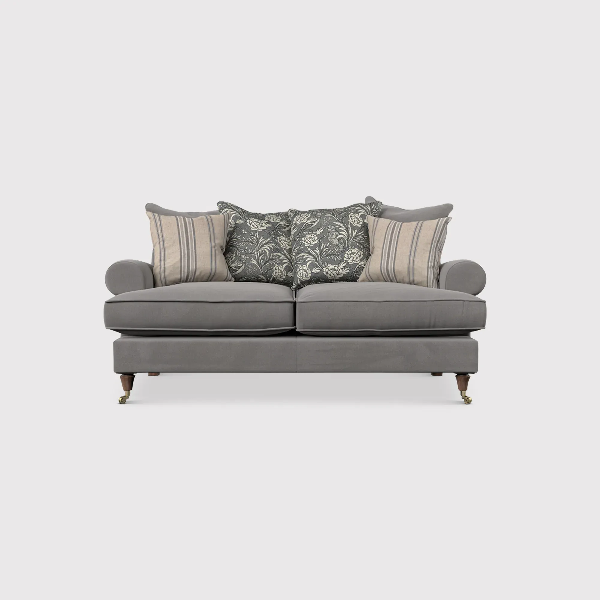 English Heritage Finch Small Sofa with Pillow Back - Grey