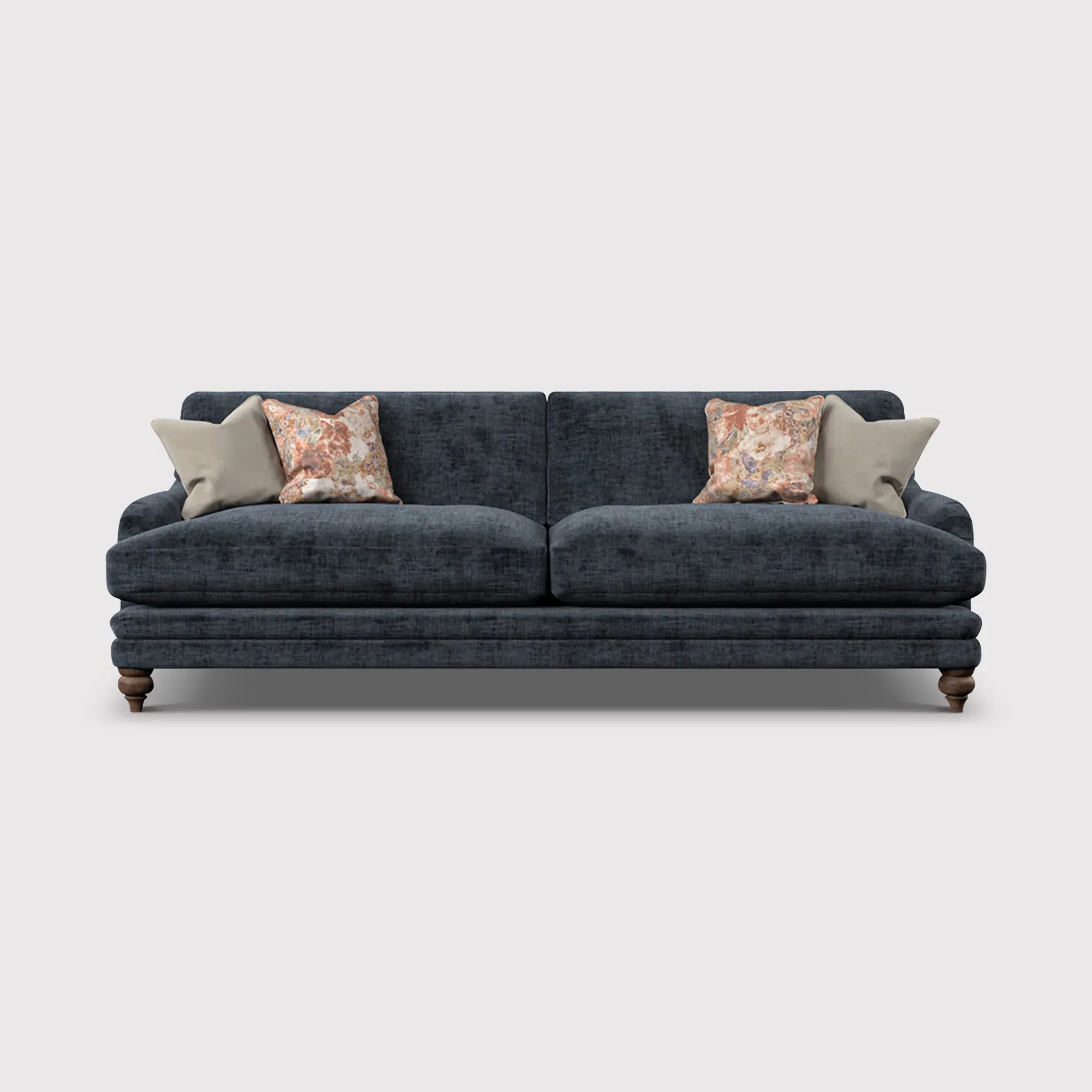 English Heritage Rosa Extra Large Sofa - Black, Fabric image