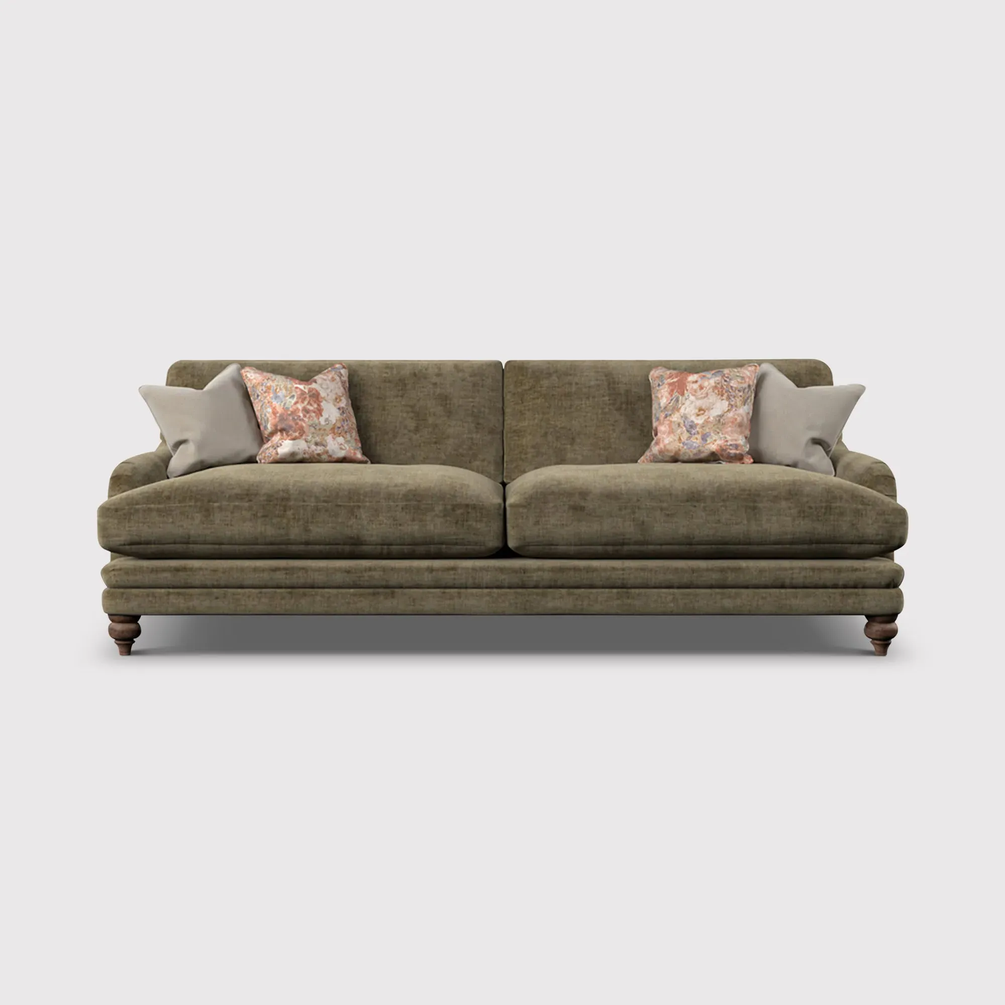 English Heritage Rosa Extra Large Sofa - Green, Fabric