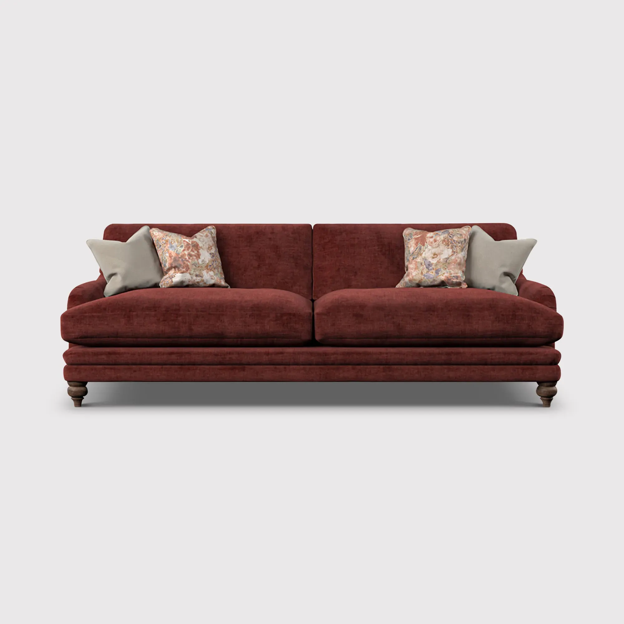 English Heritage Rosa Extra Large Sofa - Red, Fabric