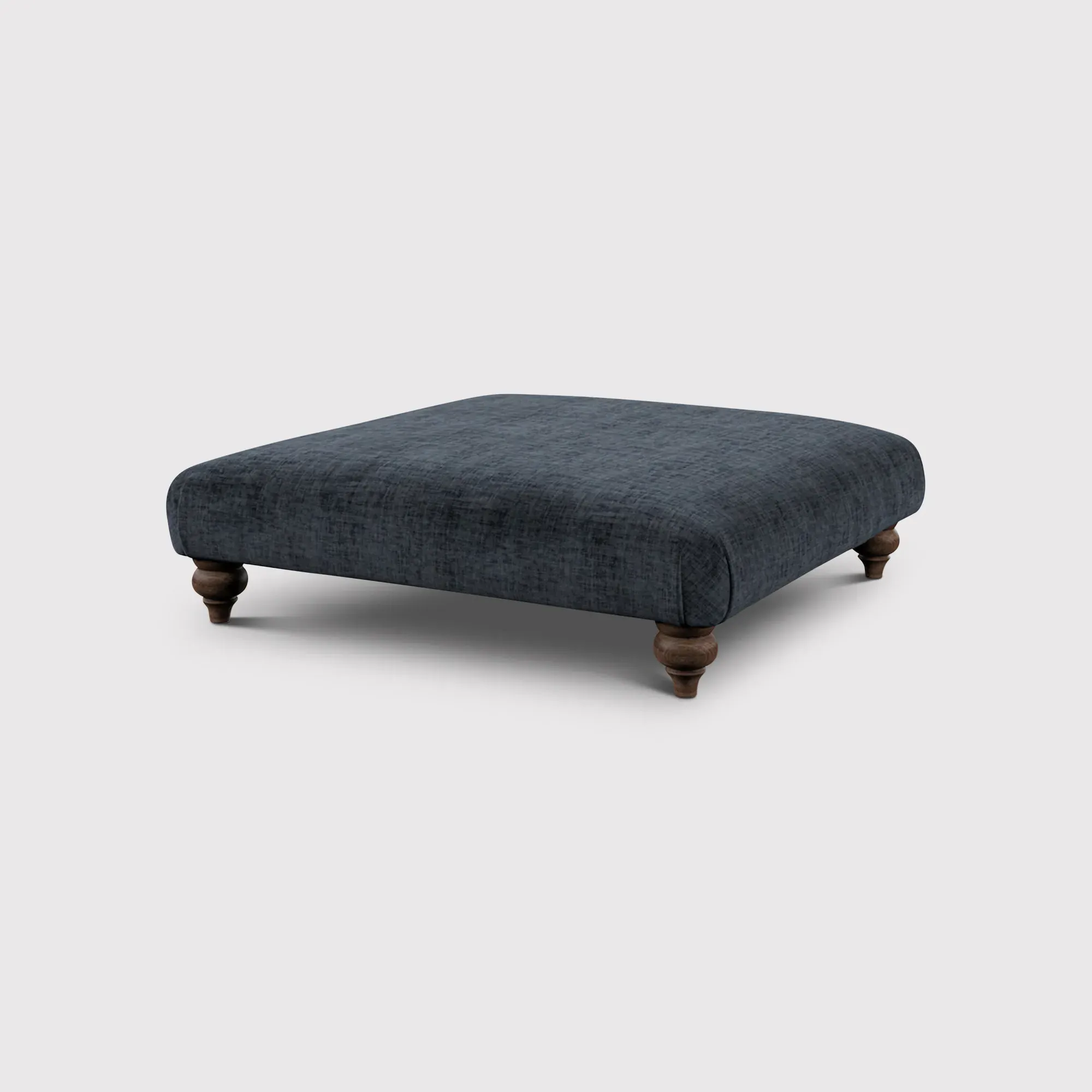English Heritage Rosa Footstool - Black, Fabric image