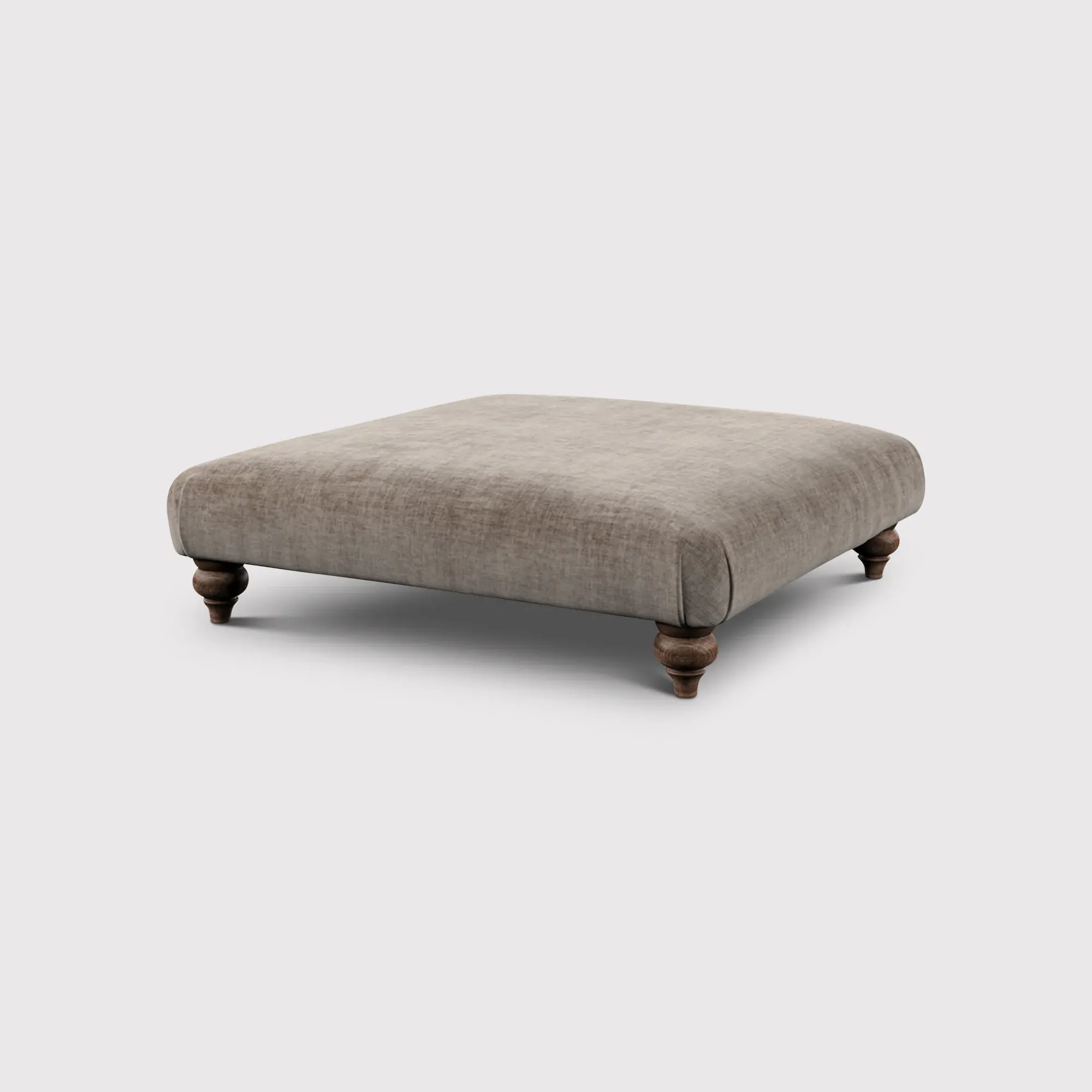 English Heritage Rosa Footstool - Brown, Fabric