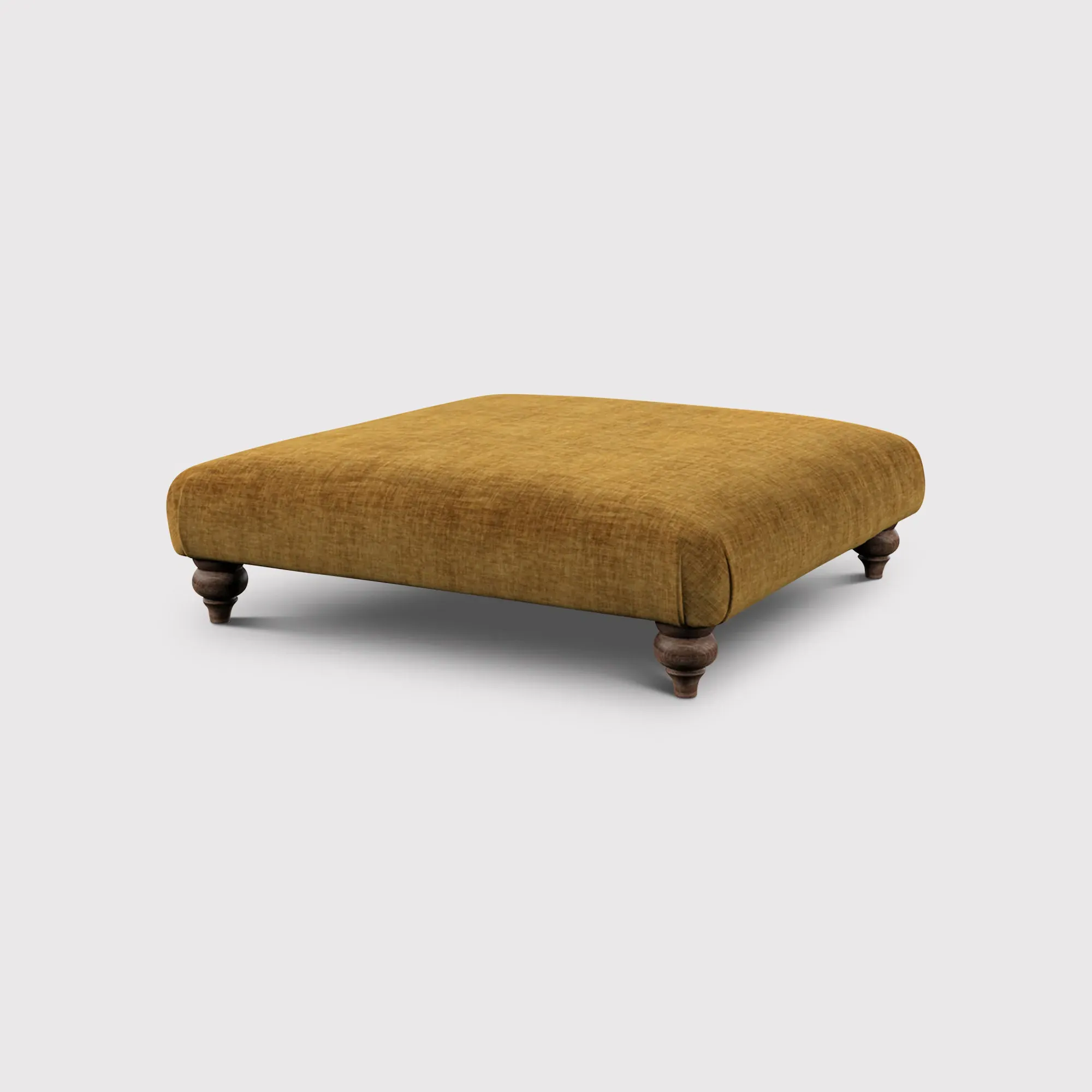 English Heritage Rosa Footstool - Gold, Fabric