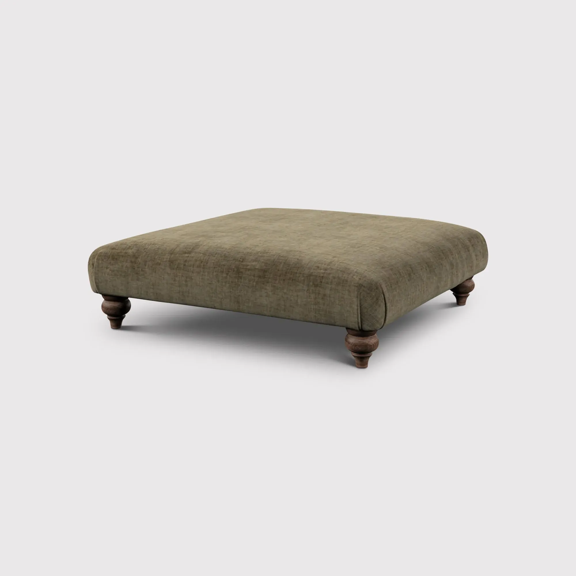 English Heritage Rosa Footstool - Green, Fabric