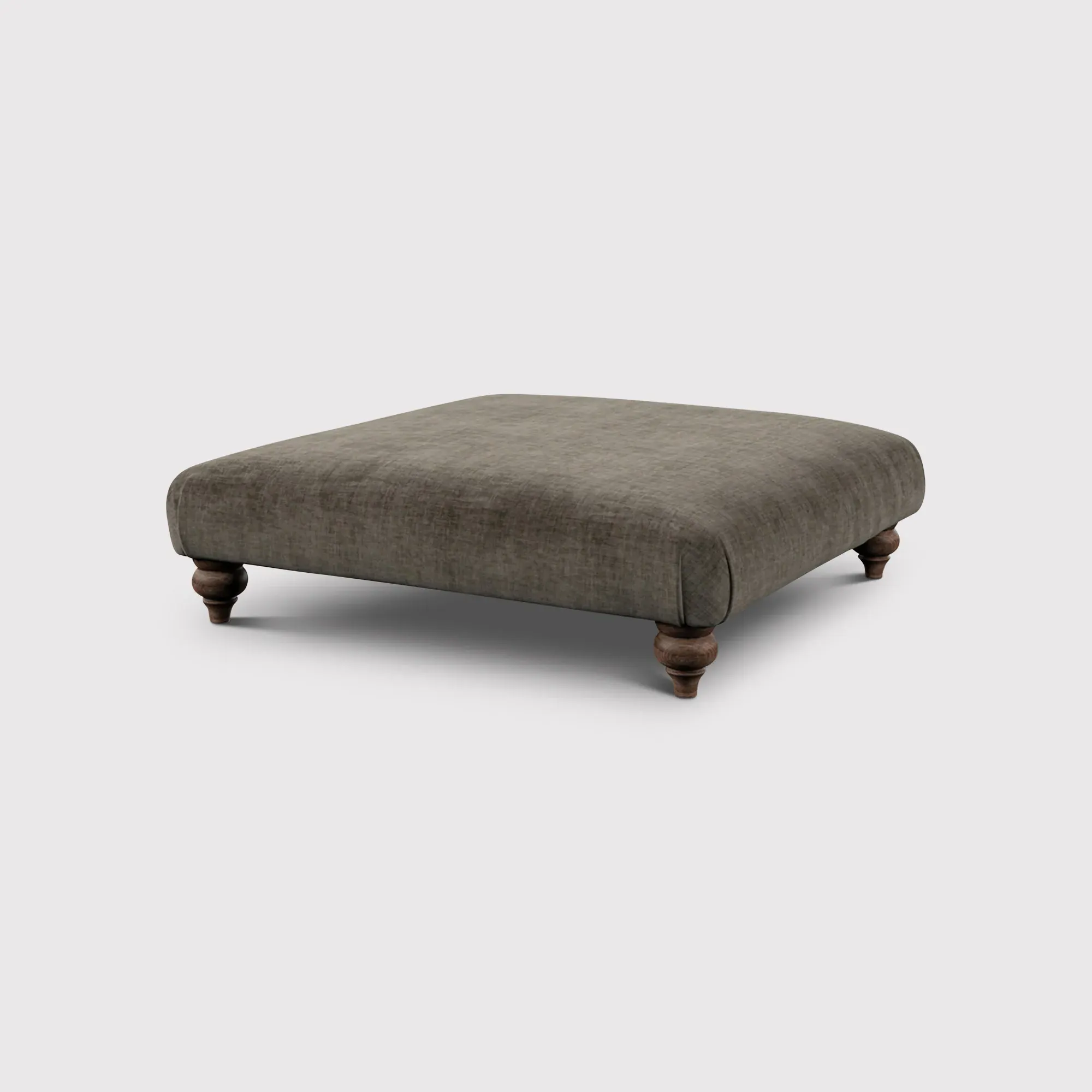 English Heritage Rosa Footstool - Grey, Fabric