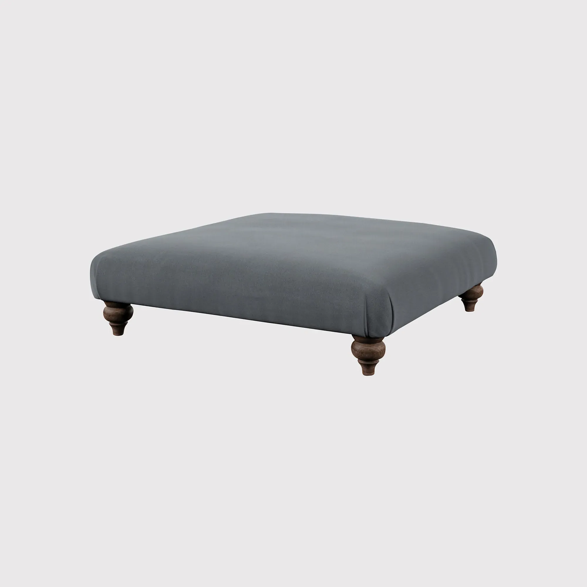 English Heritage Rosa Footstool - Grey, Fabric