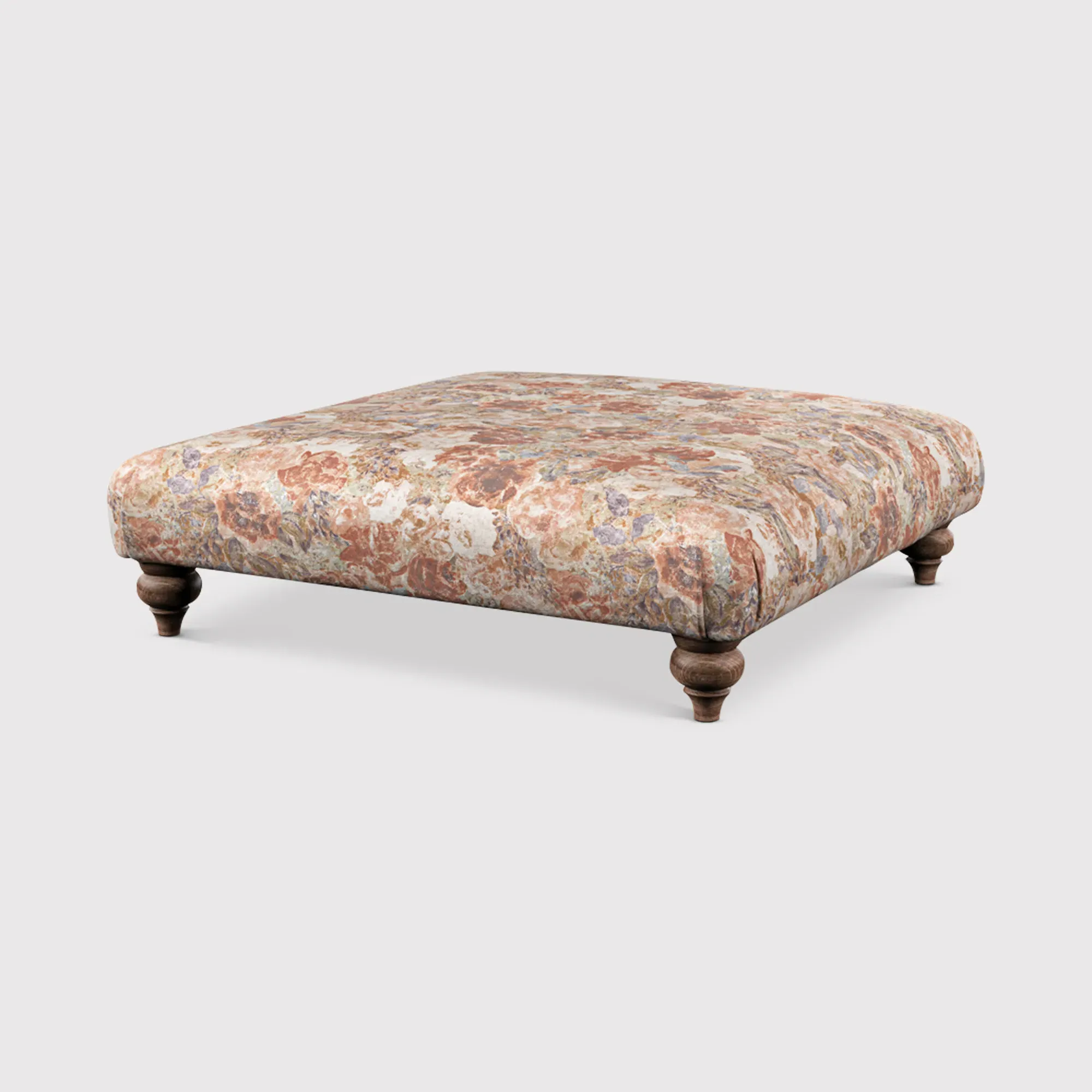 English Heritage Rosa Footstool - Pink, Fabric