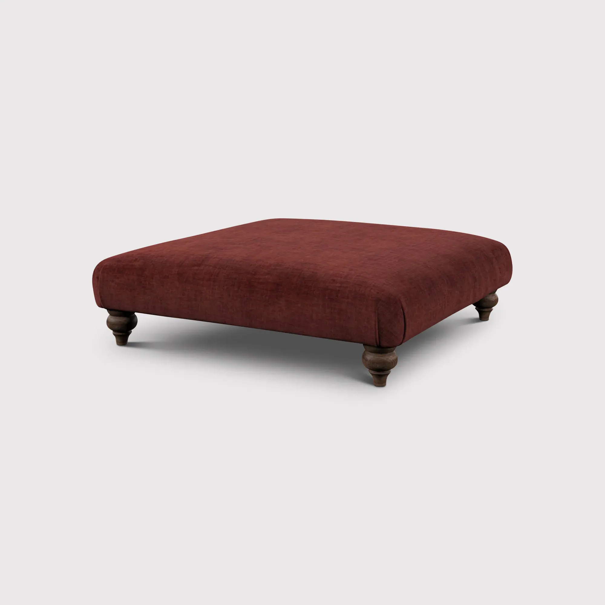 English Heritage Rosa Footstool - Red, Fabric