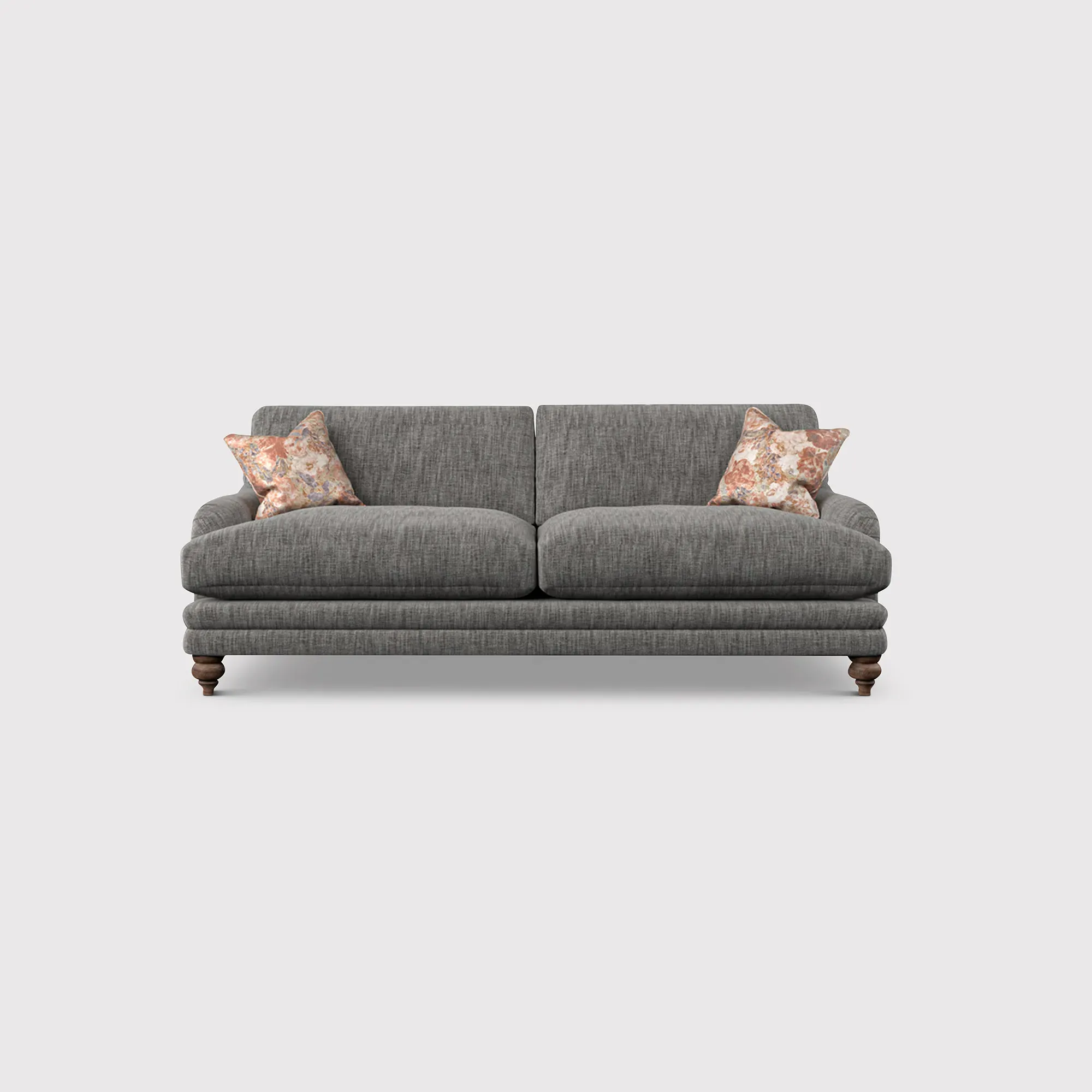 English Heritage Rosa Large Sofa - Grey, Fabric
