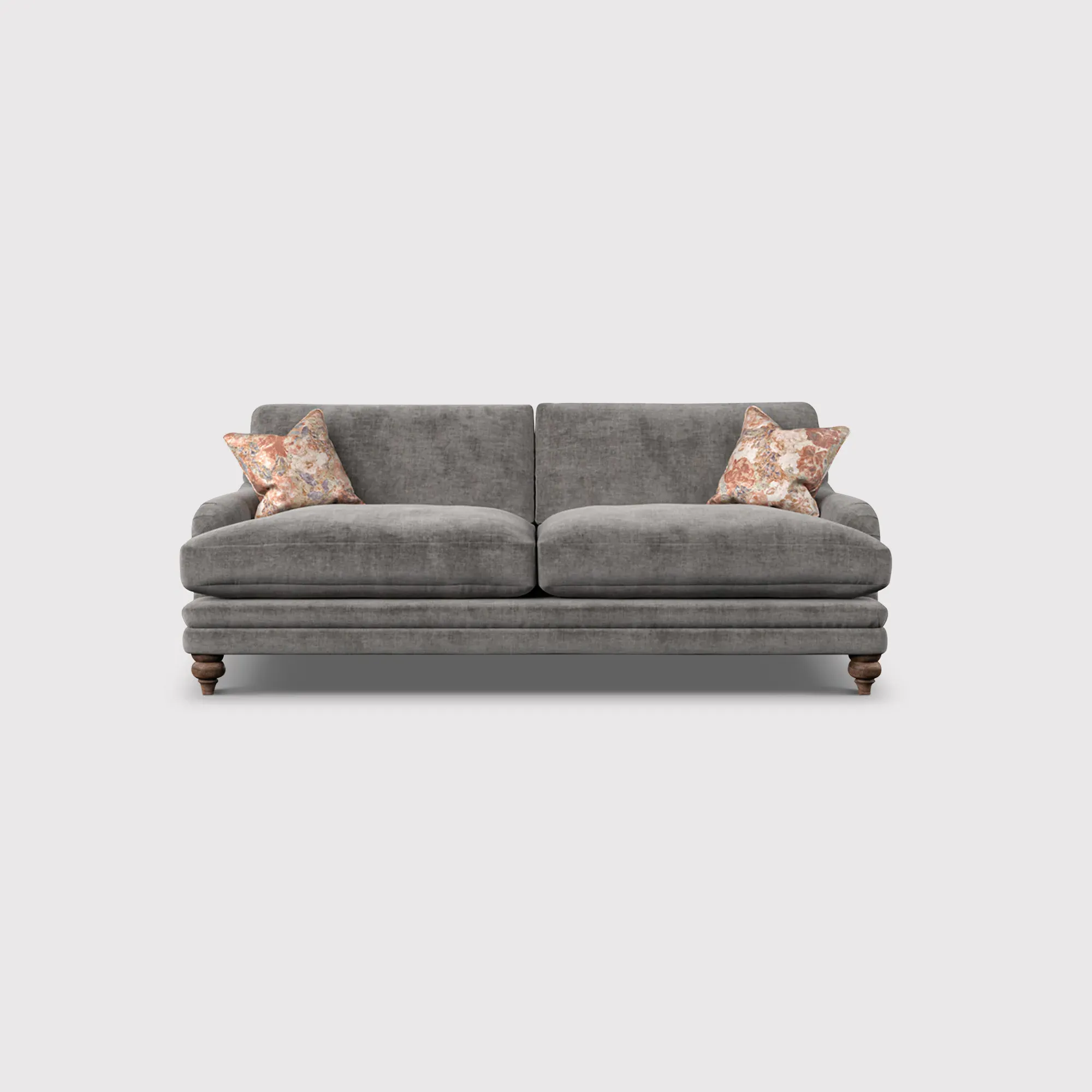 English Heritage Rosa Large Sofa - Grey, Fabric