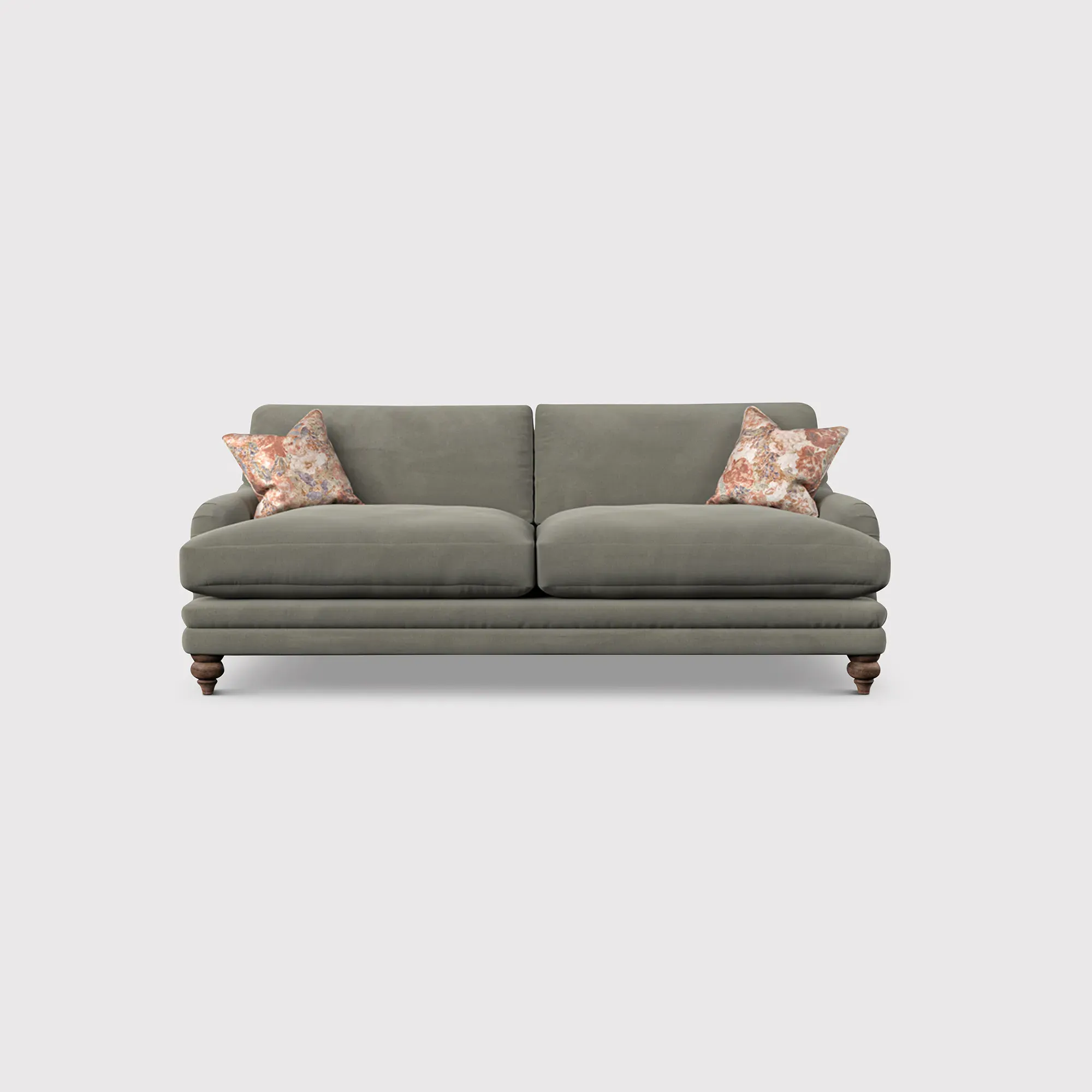 English Heritage Rosa Large Sofa - Grey, Fabric