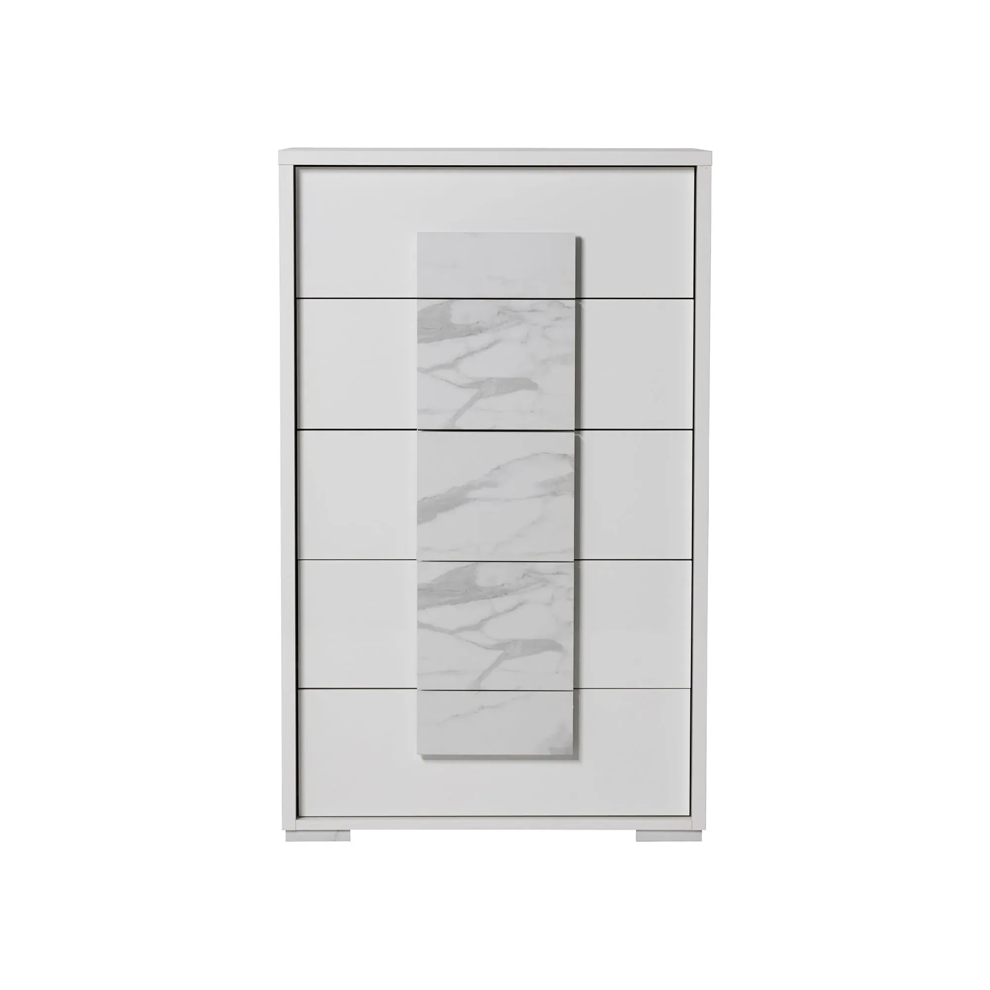 Enya 5 Drawer Dresser - White