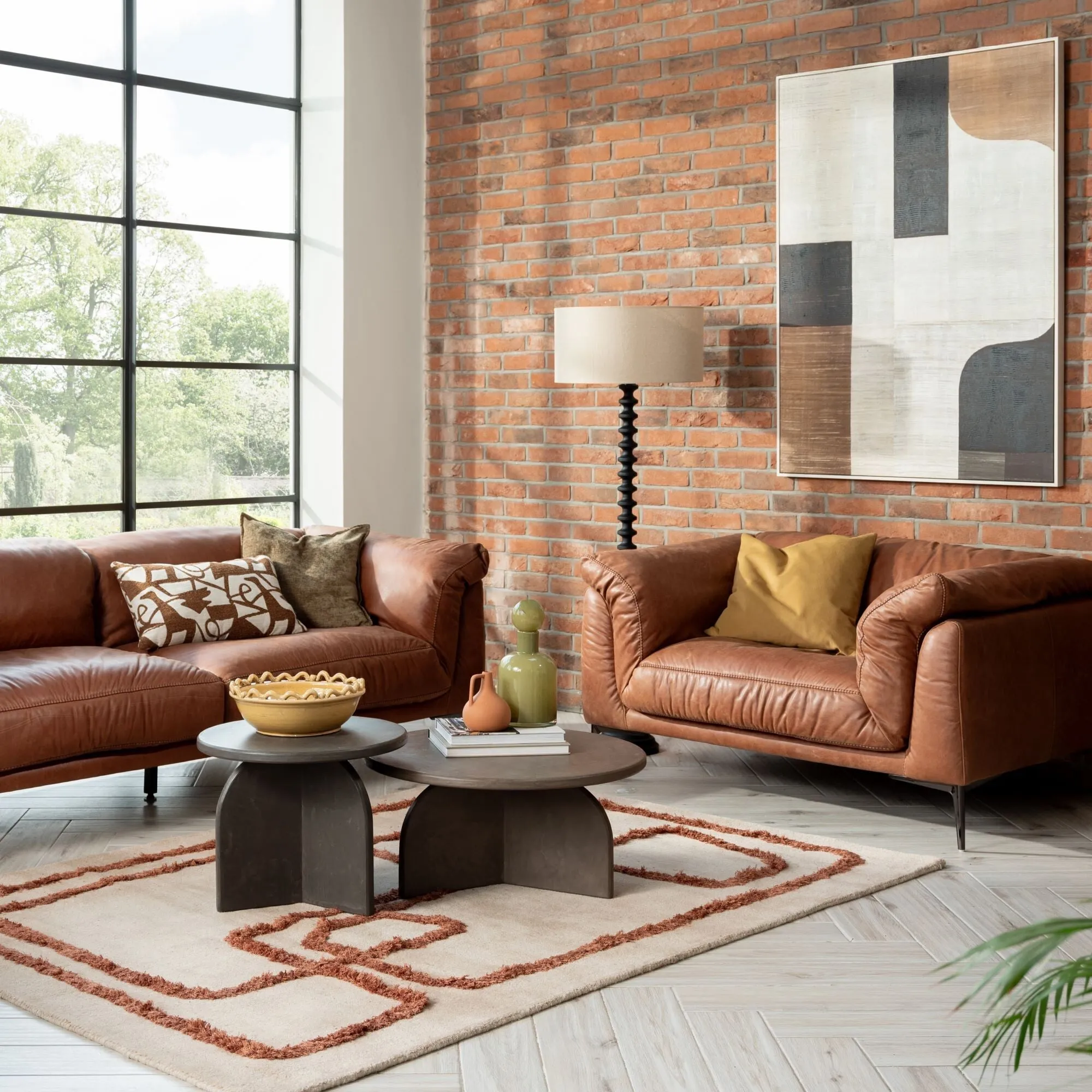Epping 1.5 Seater Armchair - Brown, Leather