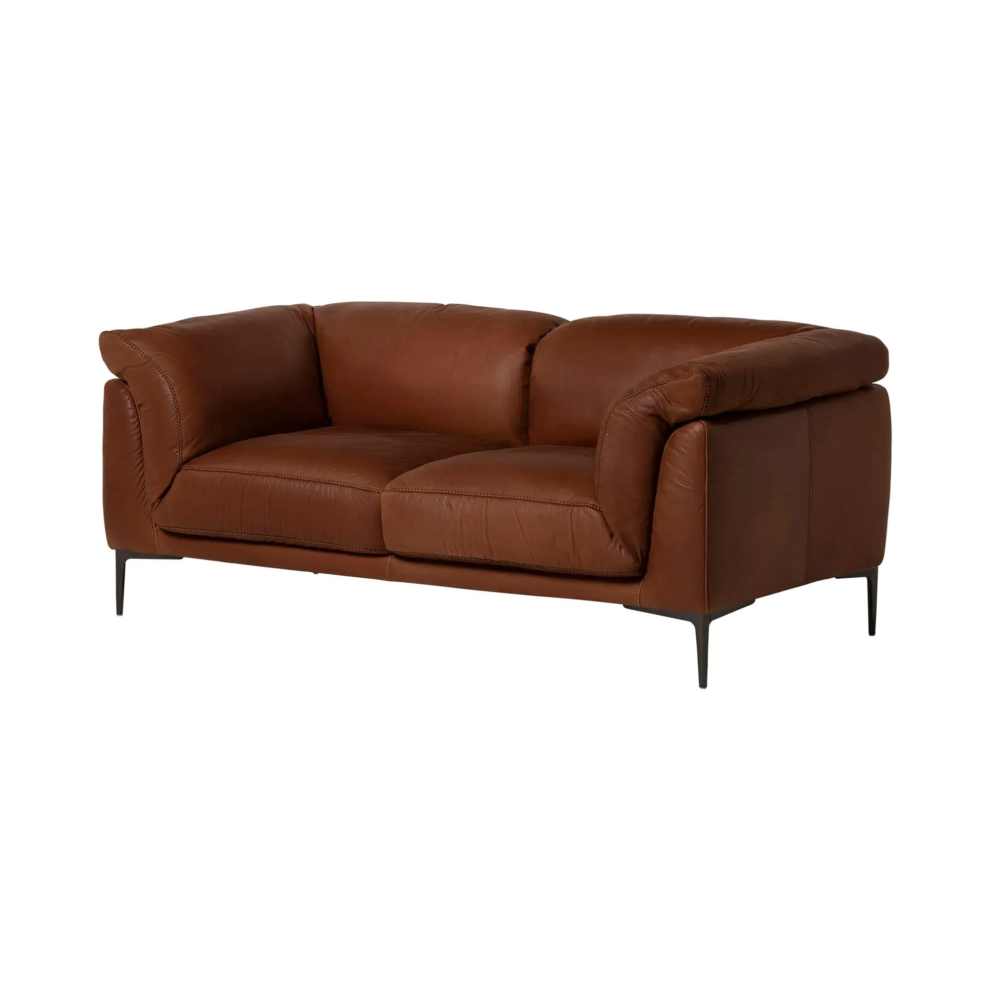 Epping 2-Seater Sofa - Brown, Leather