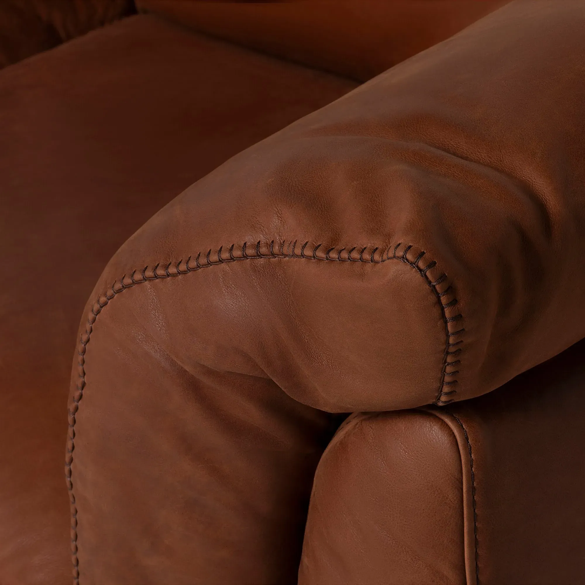 Epping 2-Seater Sofa - Brown, Leather