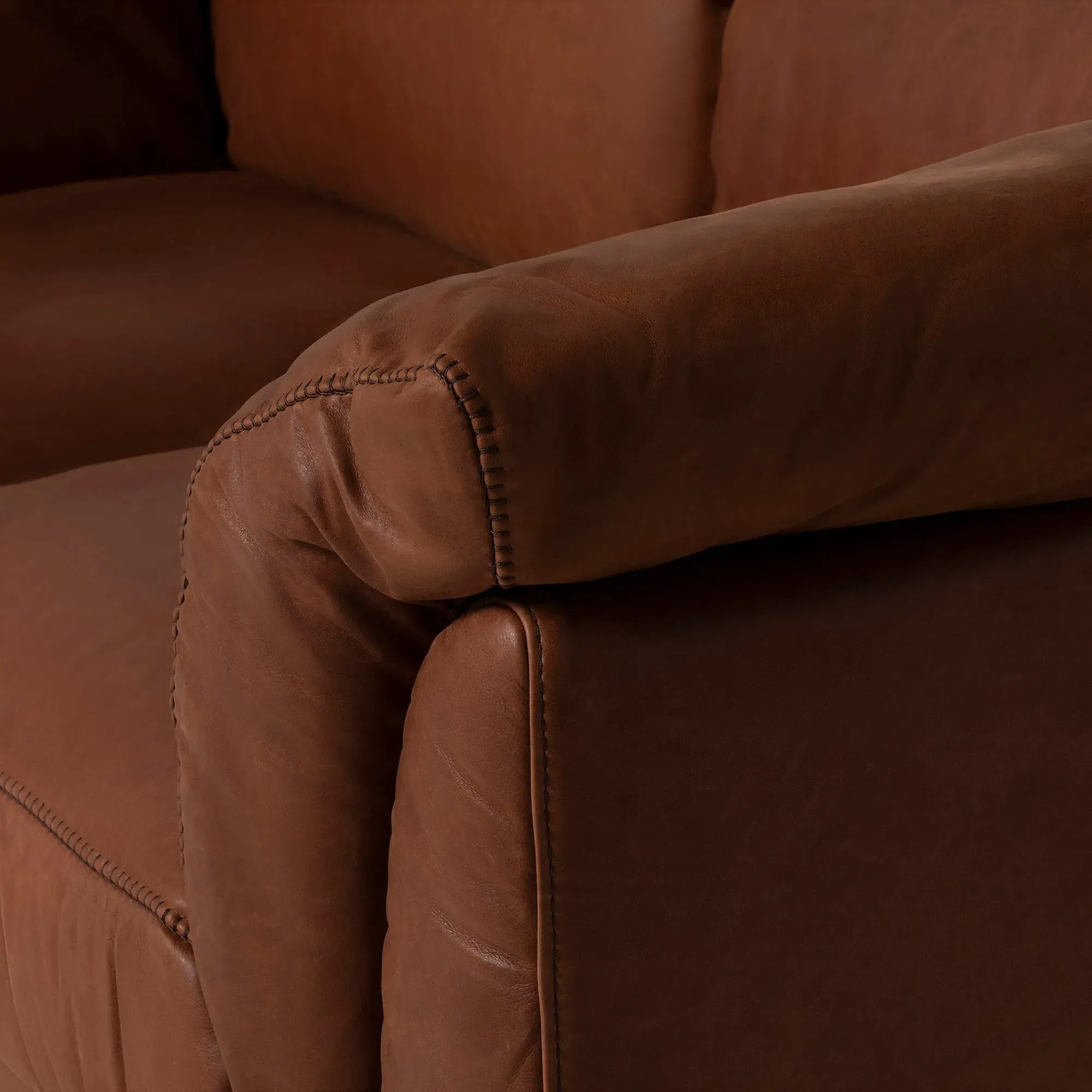 Epping 2-Seater Sofa - Brown, Leather
