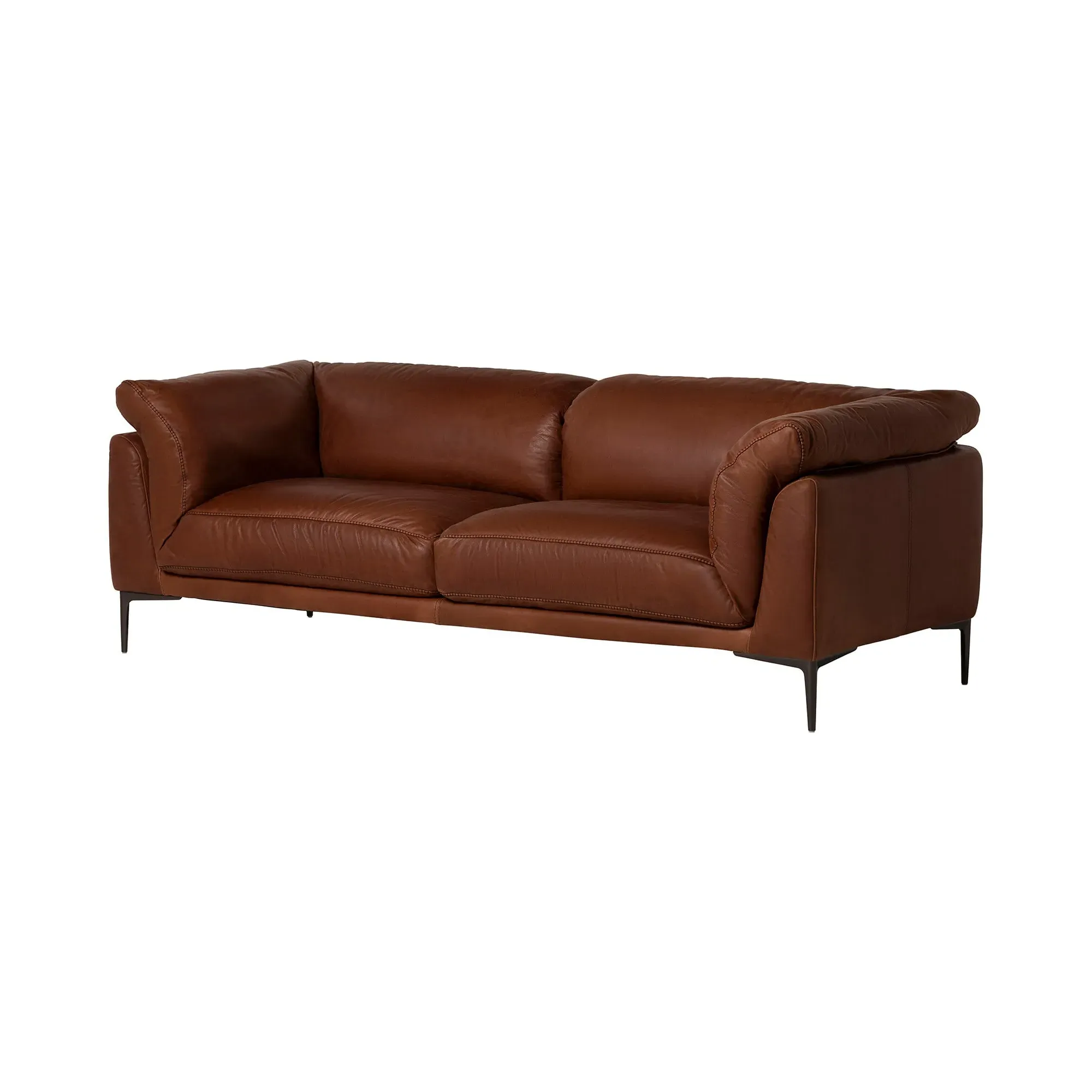 Epping 3-Seater Sofa - Brown, Leather