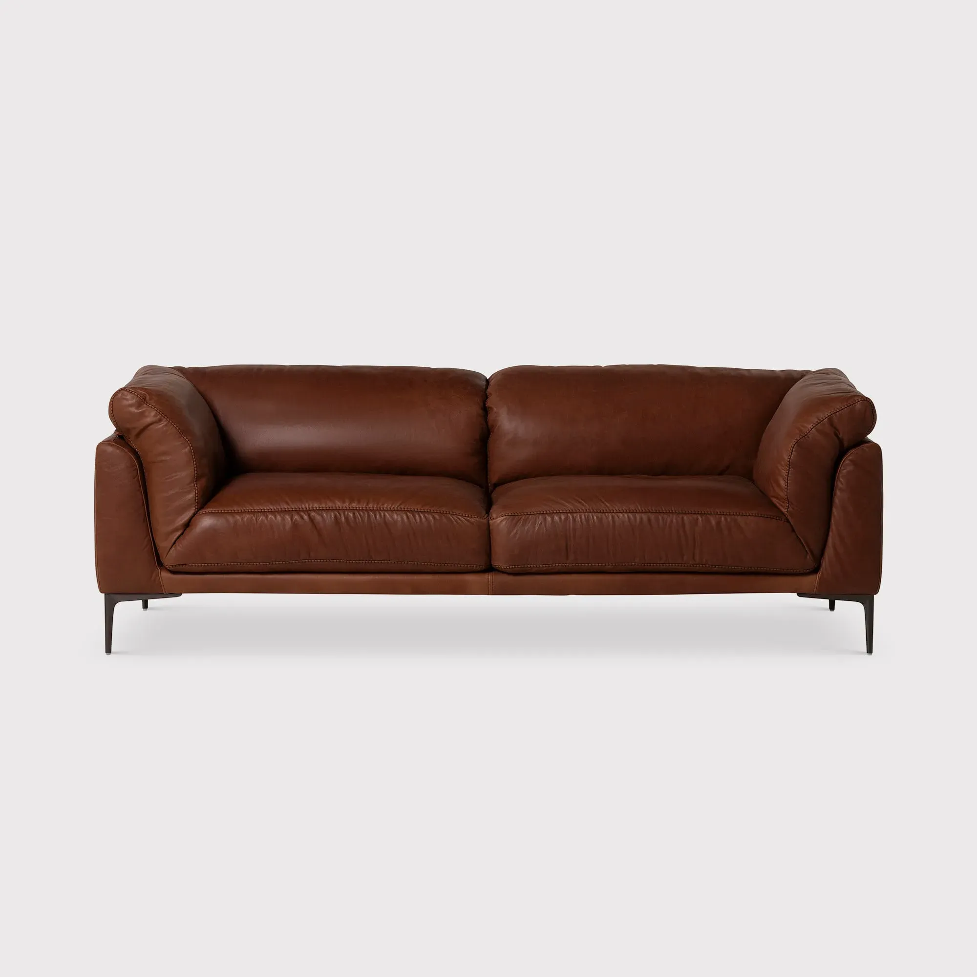 Epping 3-Seater Sofa - Brown, Leather image