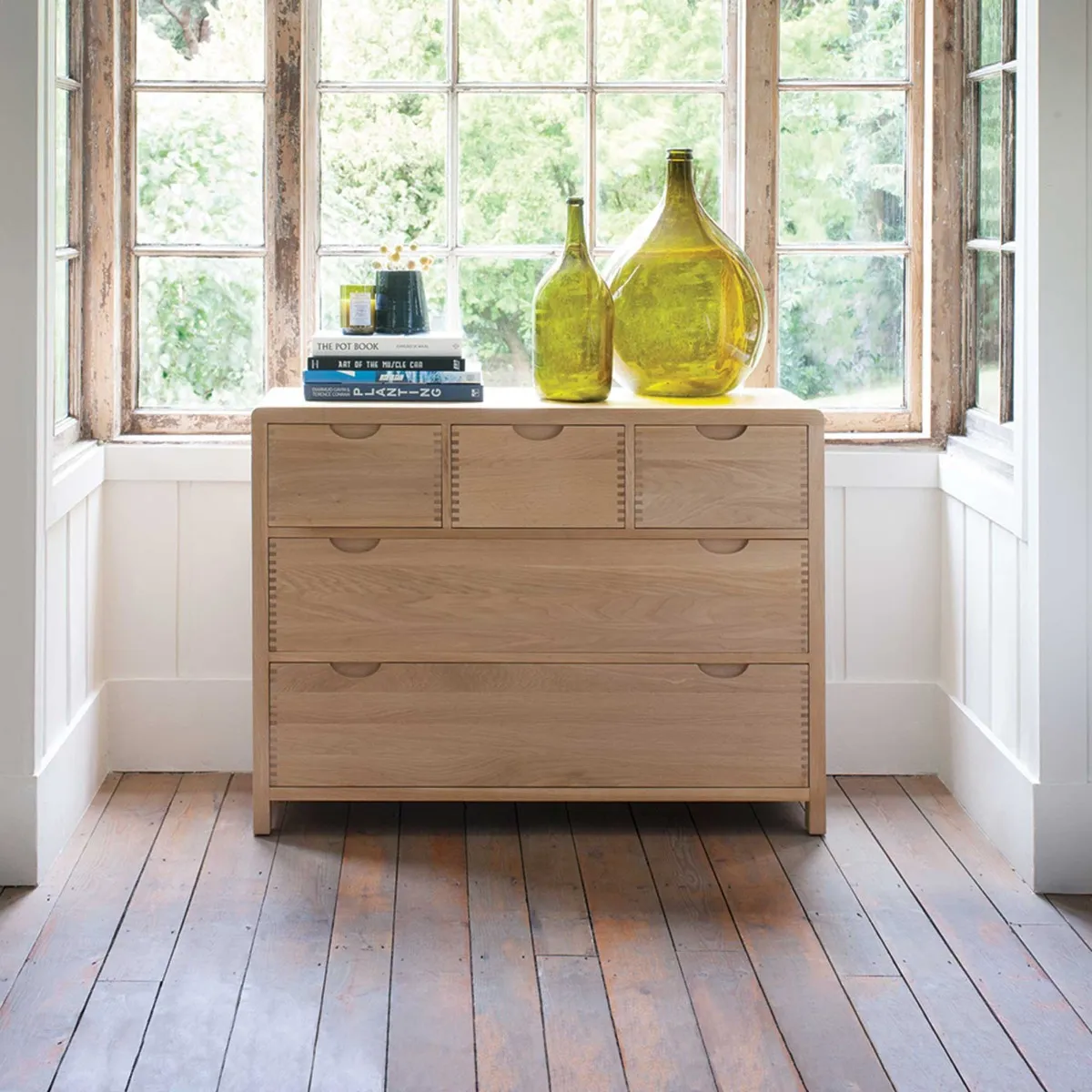 Ercol Bosco 5 Drawer Wide Chest - Neutral, Oak