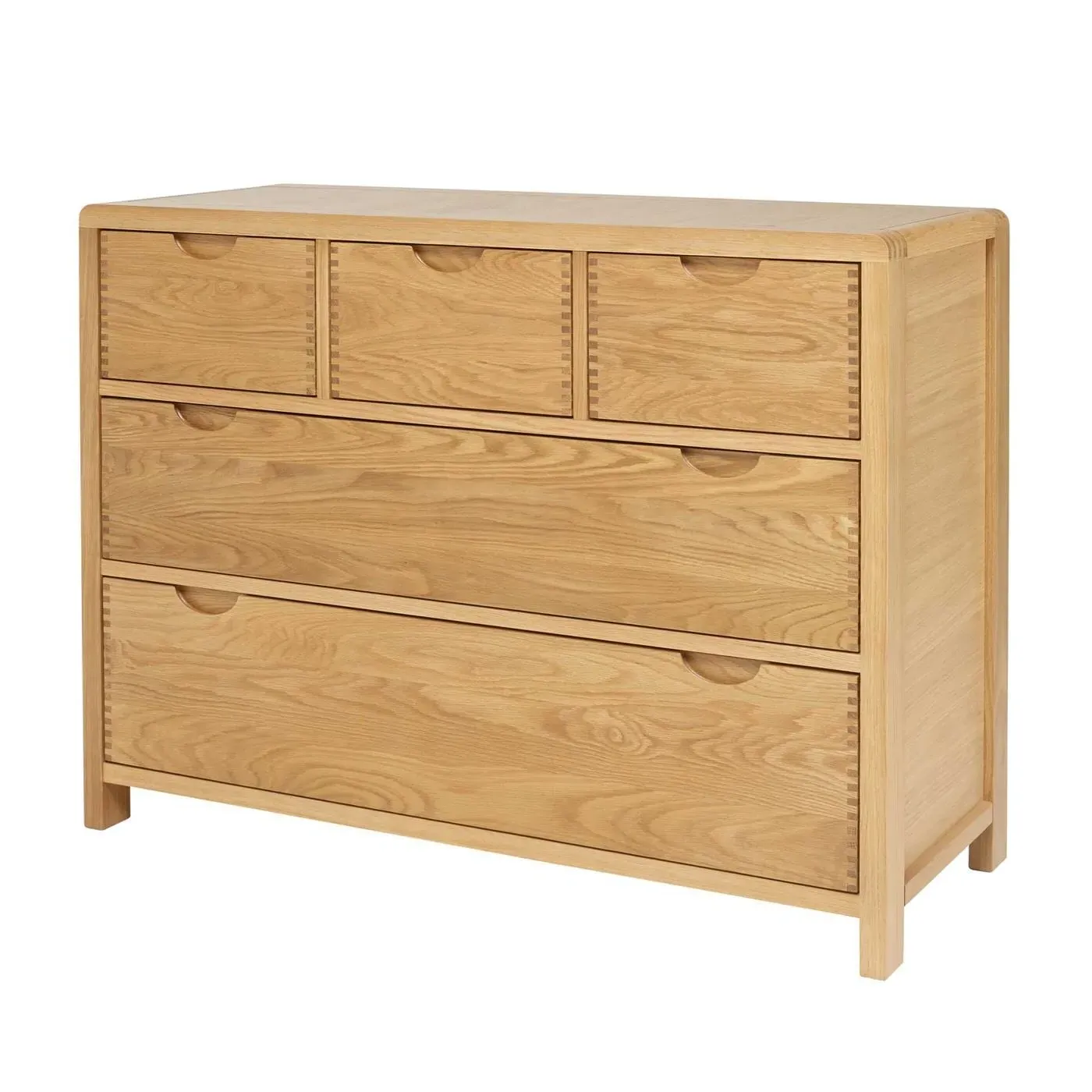Ercol Bosco 5 Drawer Wide Chest - Neutral, Oak