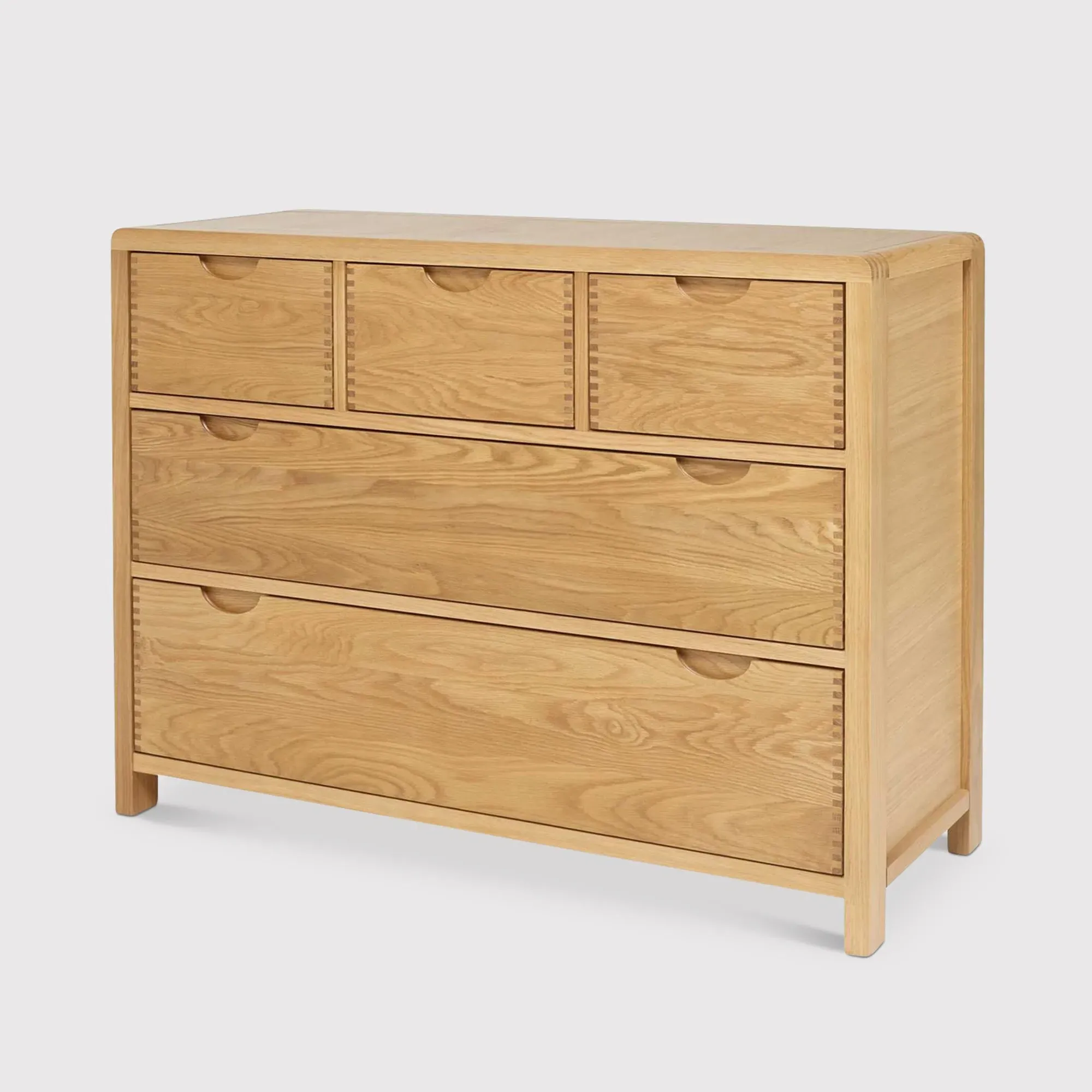Ercol Bosco 5 Drawer Wide Chest - Neutral, Oak