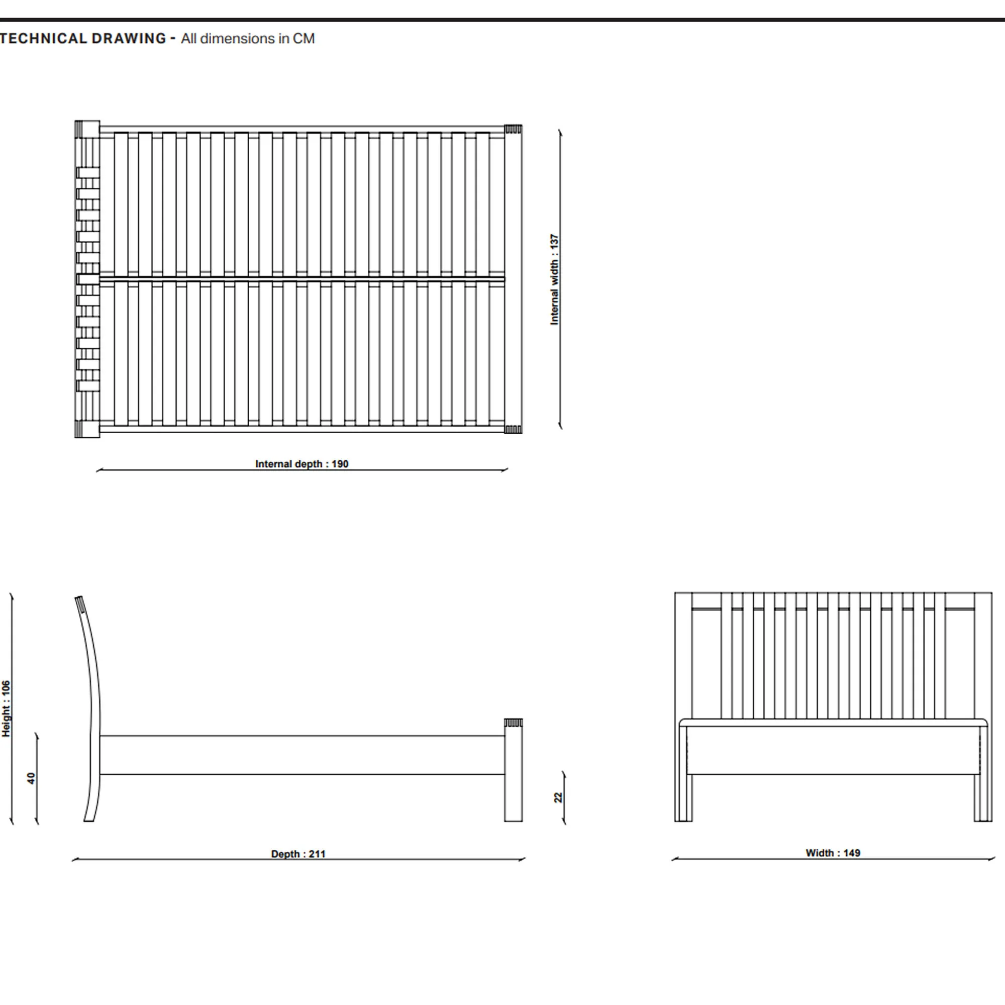Ercol Bosco Double Bed - Brown, Oak