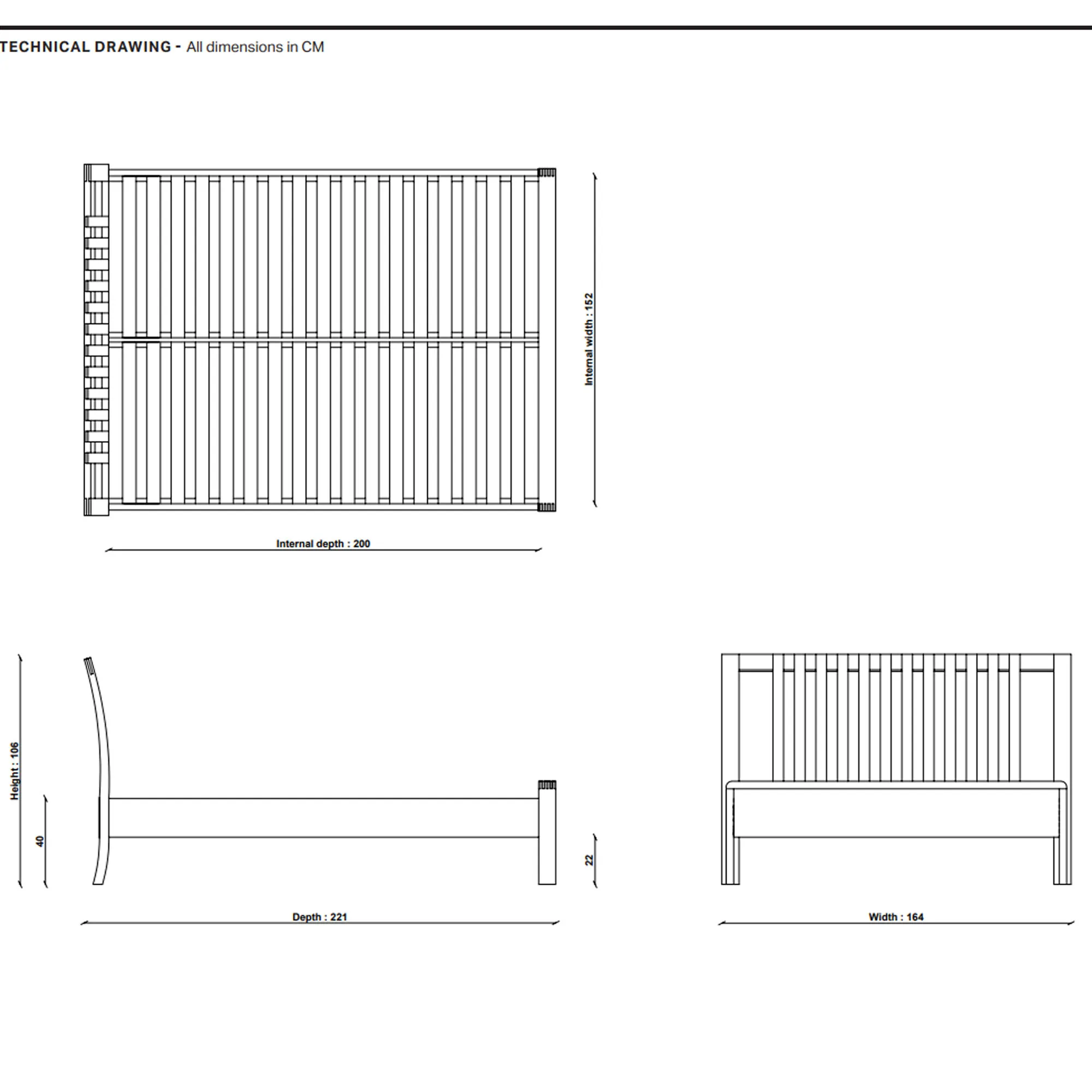 Ercol Bosco King Size Bed - Brown, Oak