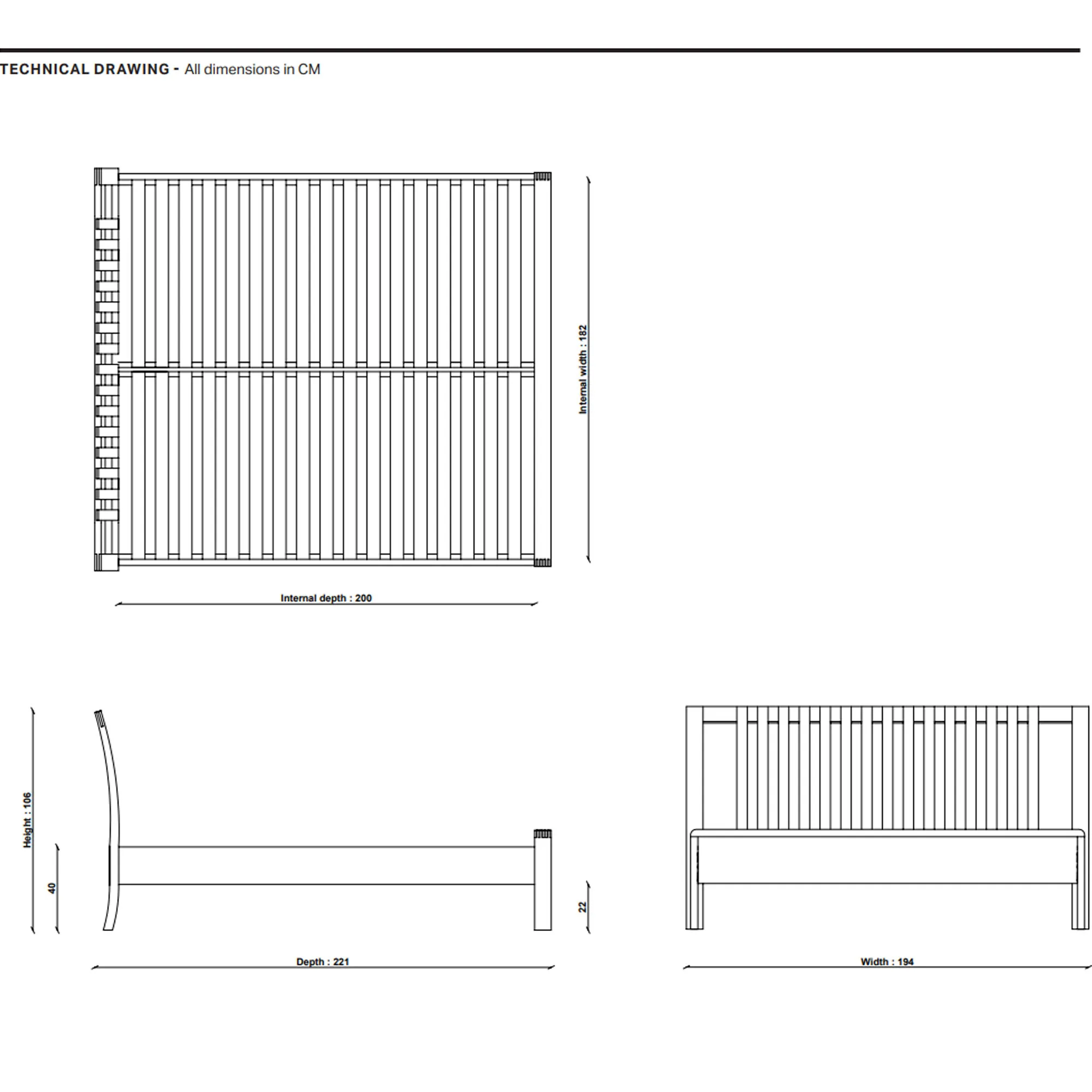Ercol Bosco Super King Bed - Brown, Oak