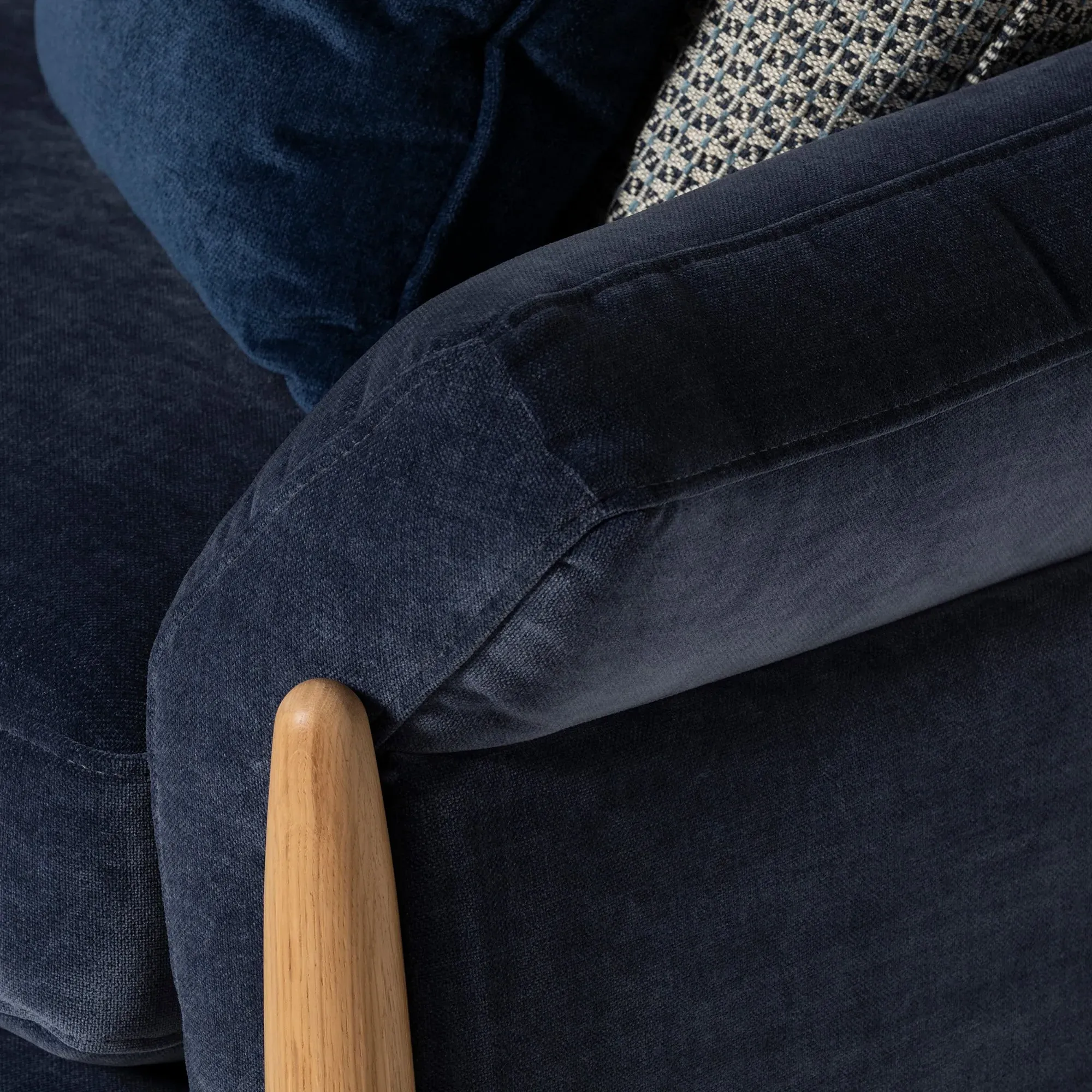 Ercol Clara Large Sofa - Blue, Fabric