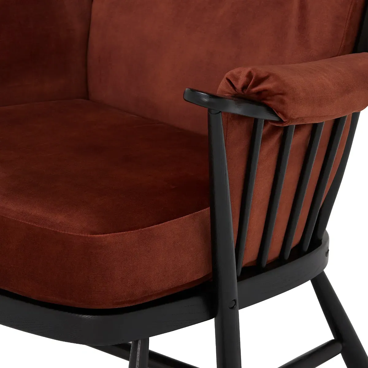 Ercol Evergreen Easy Armchair - Red, Ash