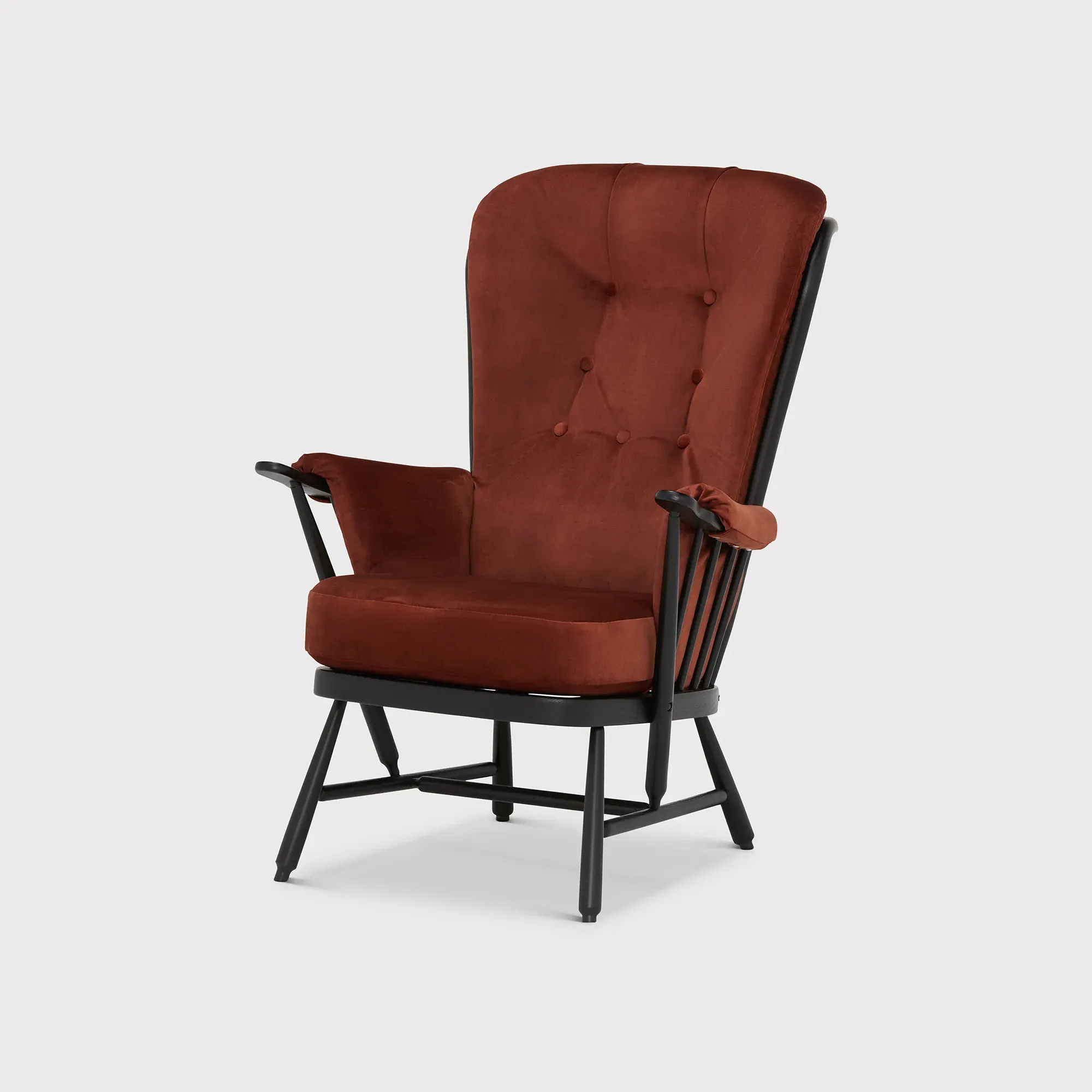 Ercol Evergreen Easy Armchair - Red, Ash