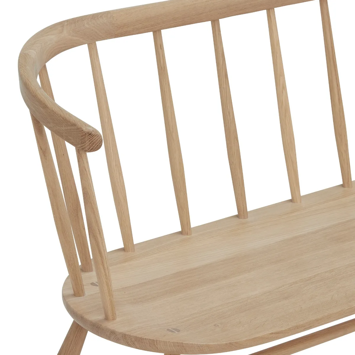 Ercol Heritage Loveseat Sofa - Neutral, Oak