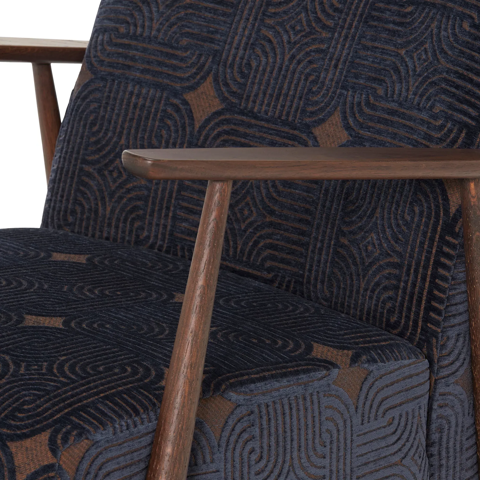 Ercol Marlia Accent Chair - Blue, Fabric