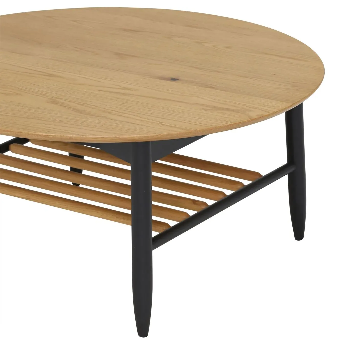 Ercol Monza Round Coffee Table - Brown, Oak