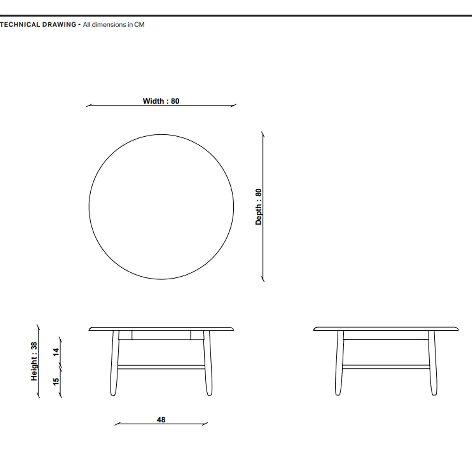 Ercol Monza Round Coffee Table - Brown, Oak