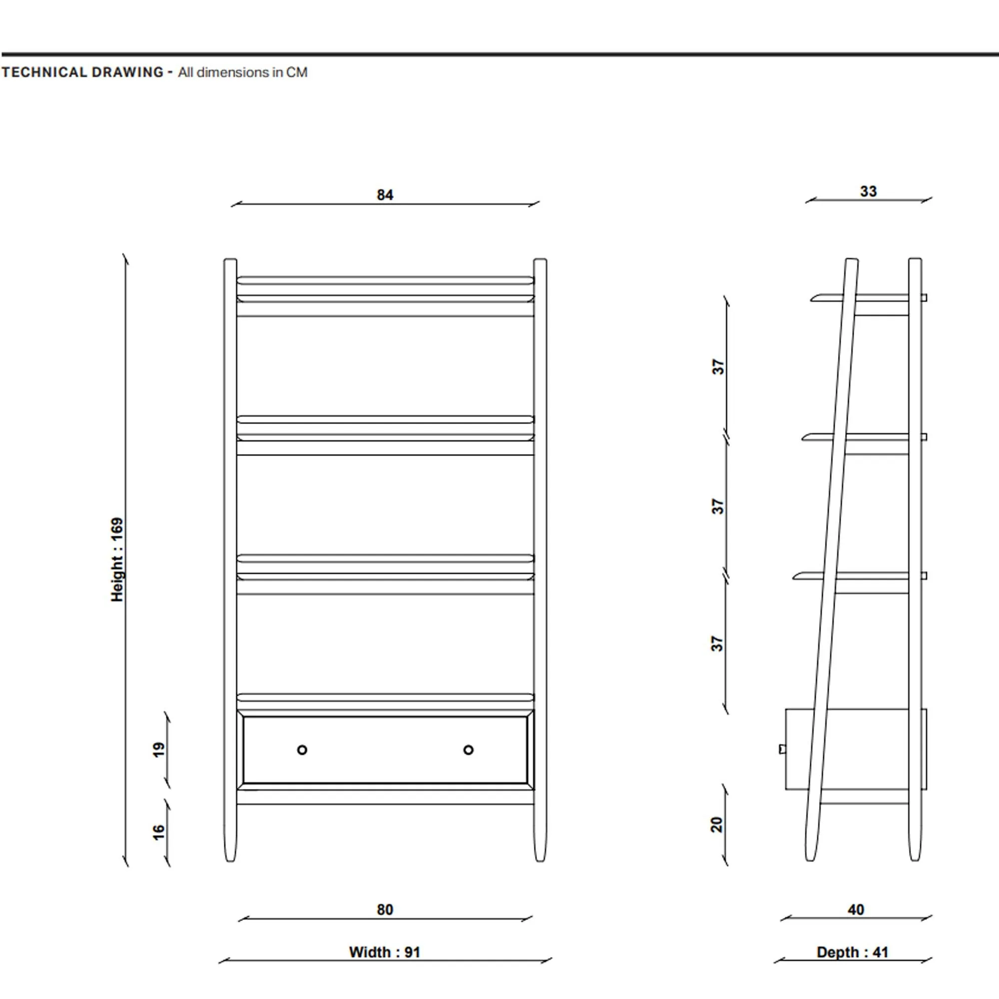 Ercol Monza Shelving Unit - Neutral, Oak