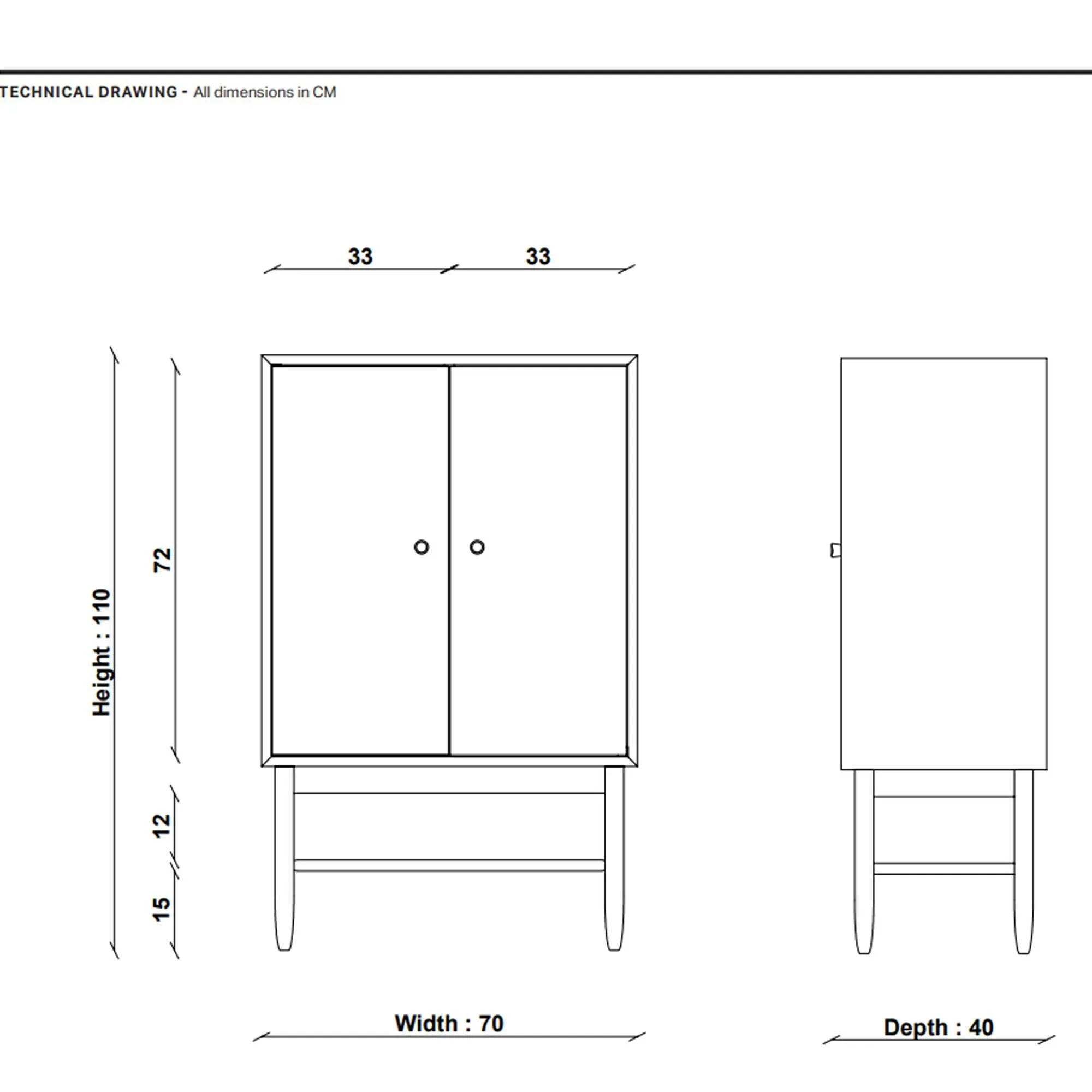 Ercol Monza Universal Cabinet - Neutral, Oak